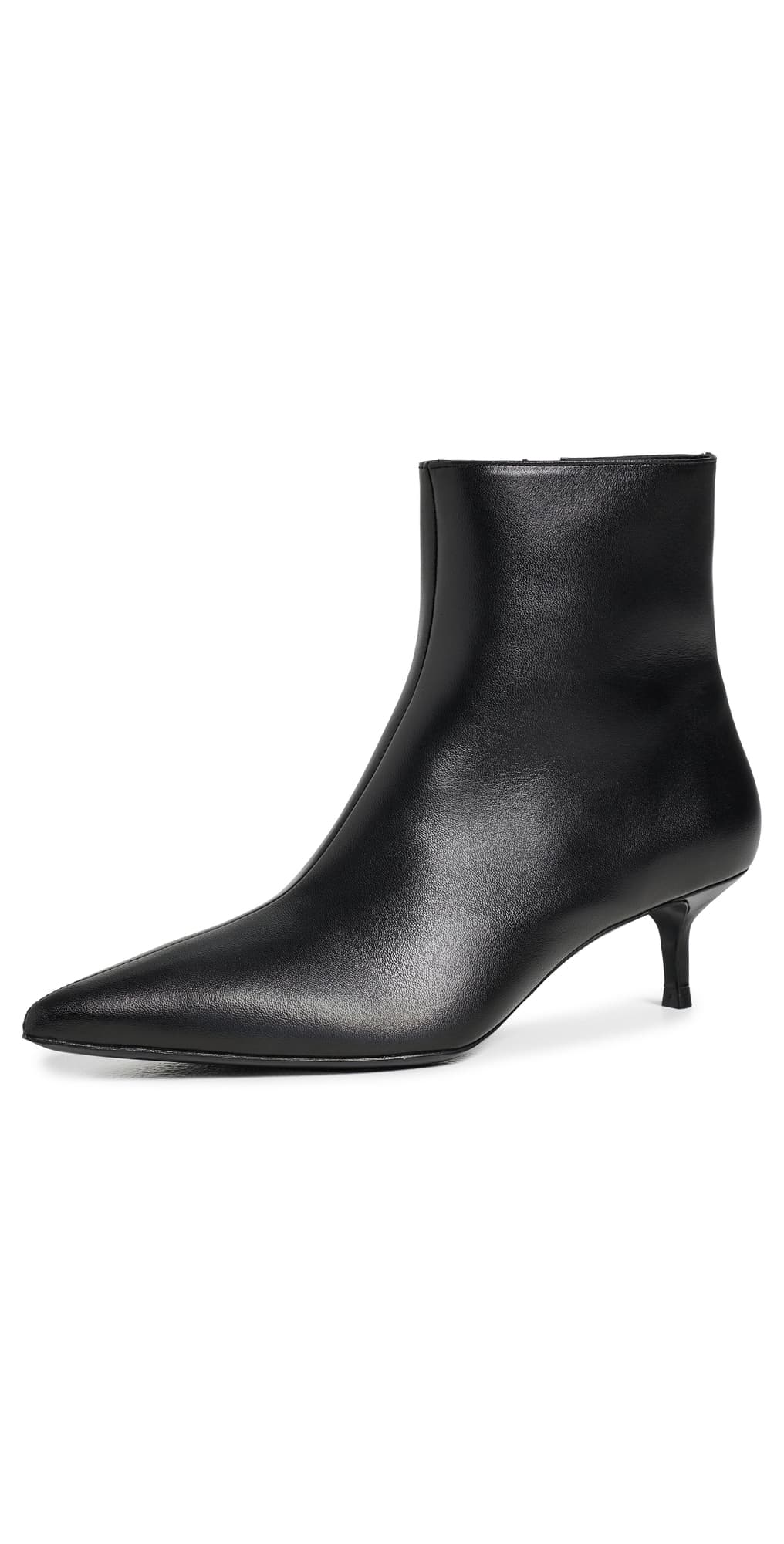 STAUD Sebastian Kitten Heel Ankle Boots Black