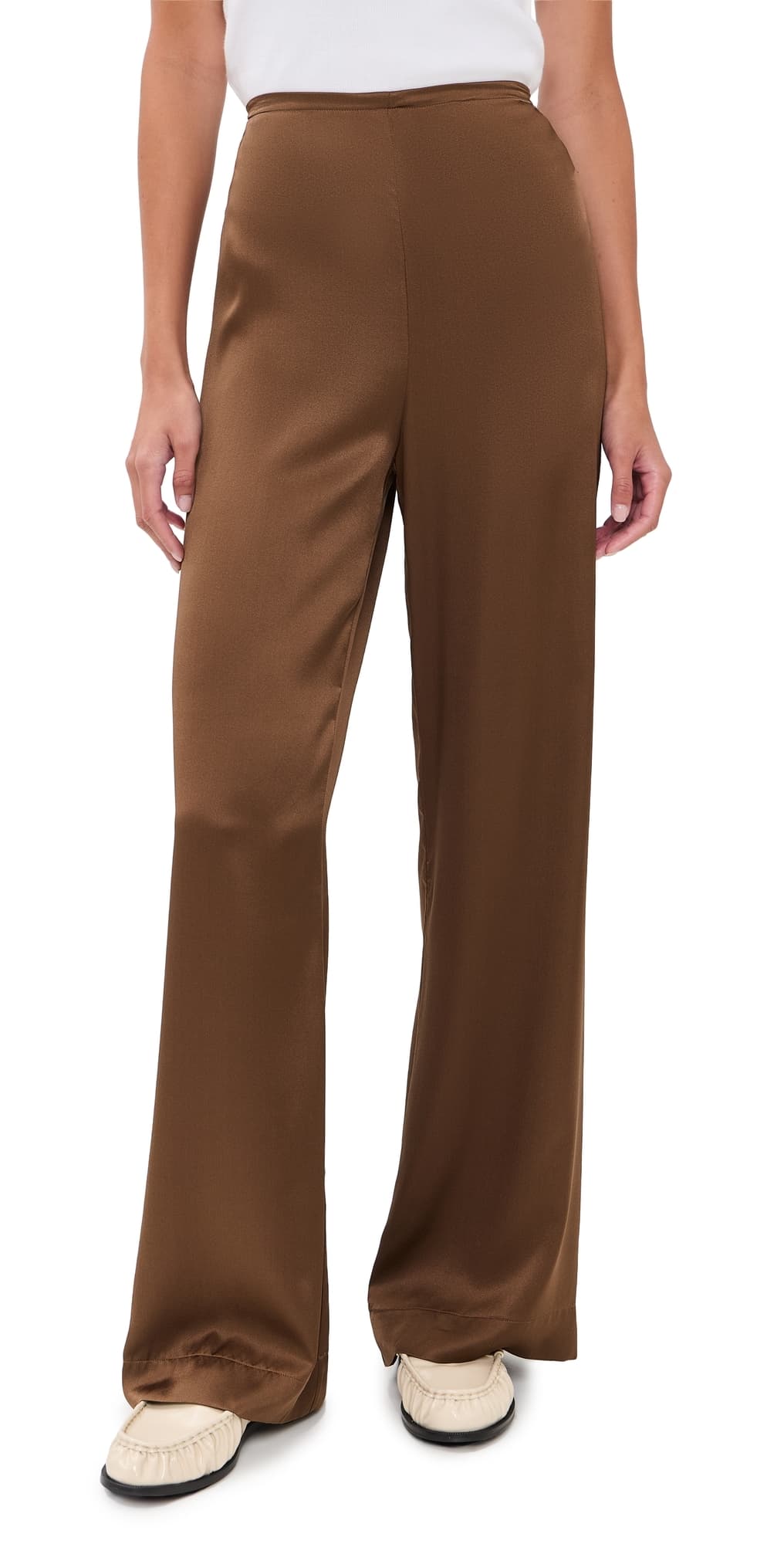 STAUD Stroll Silk Pants Cigar