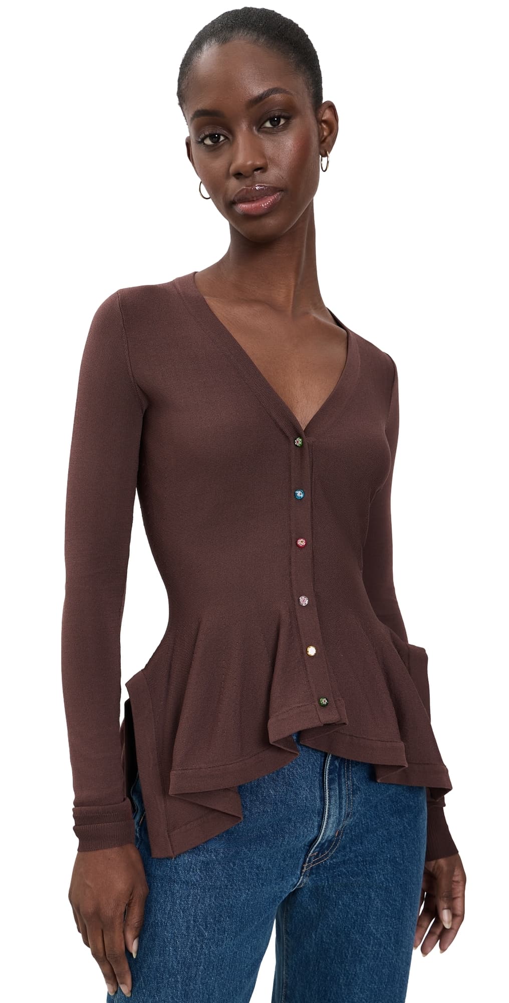 STAUD Jamie Blouse Earth