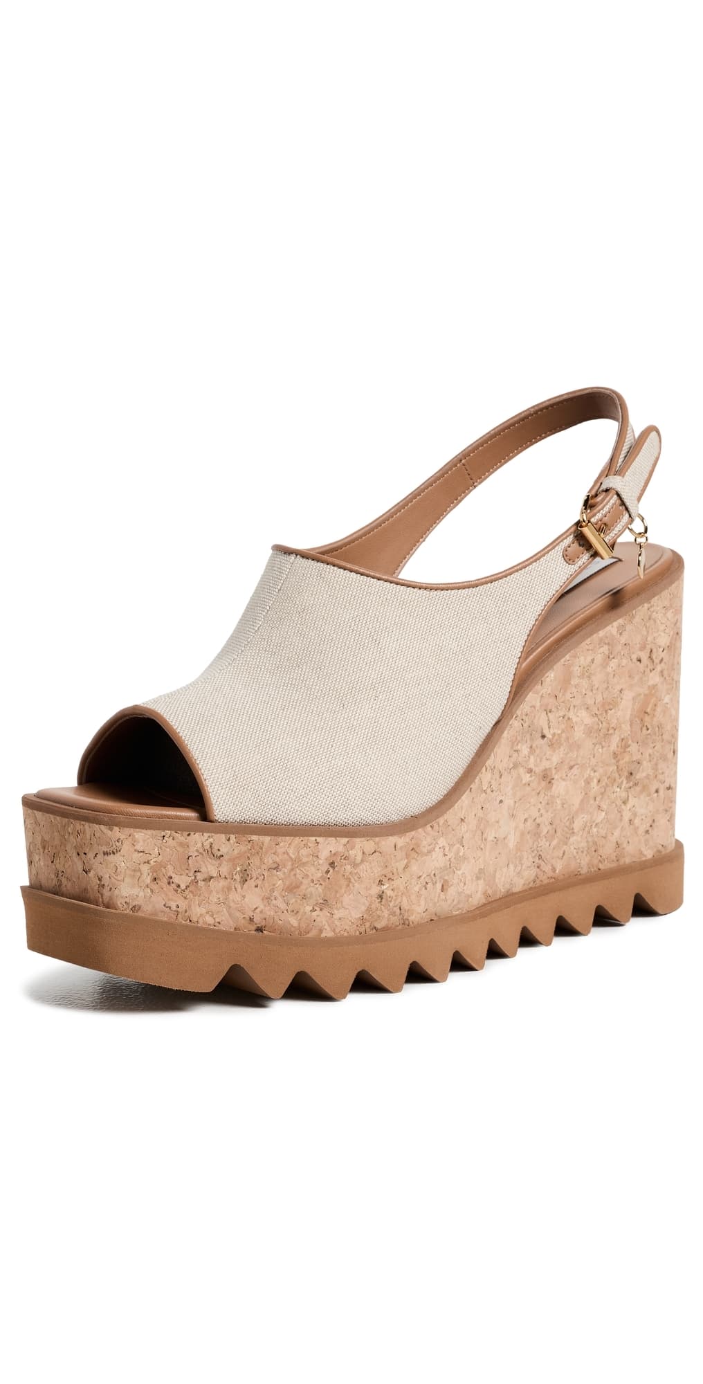 Stella McCartney Sneakelyse Slingback Sandals Ecru