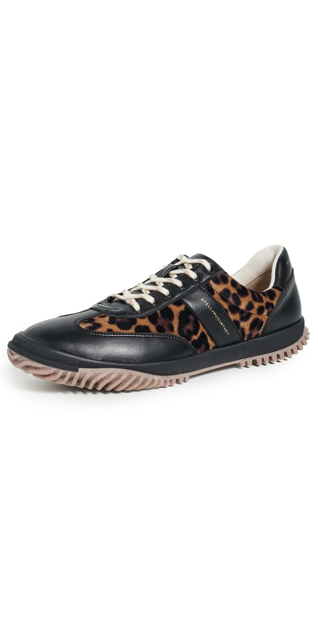 Stella McCartney Alter Mat & Leopard Printed Velvet Sneakers Black/Leopard