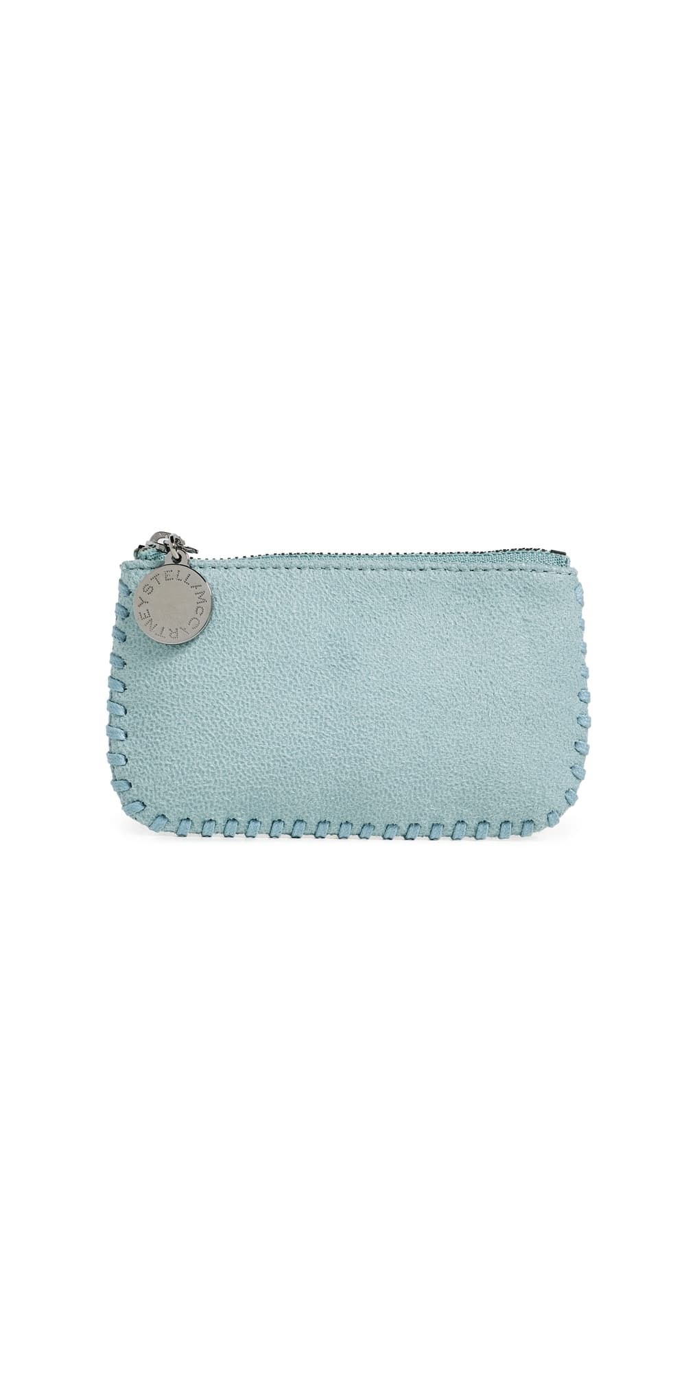 Stella McCartney Falabella Faux Shaggy Deer Key Pouch Ice Blue