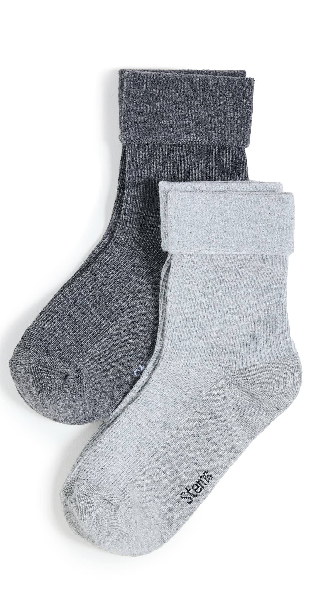 Stems Cozy Lounge Socks 2 Pack Grey/Charcoal · One Size