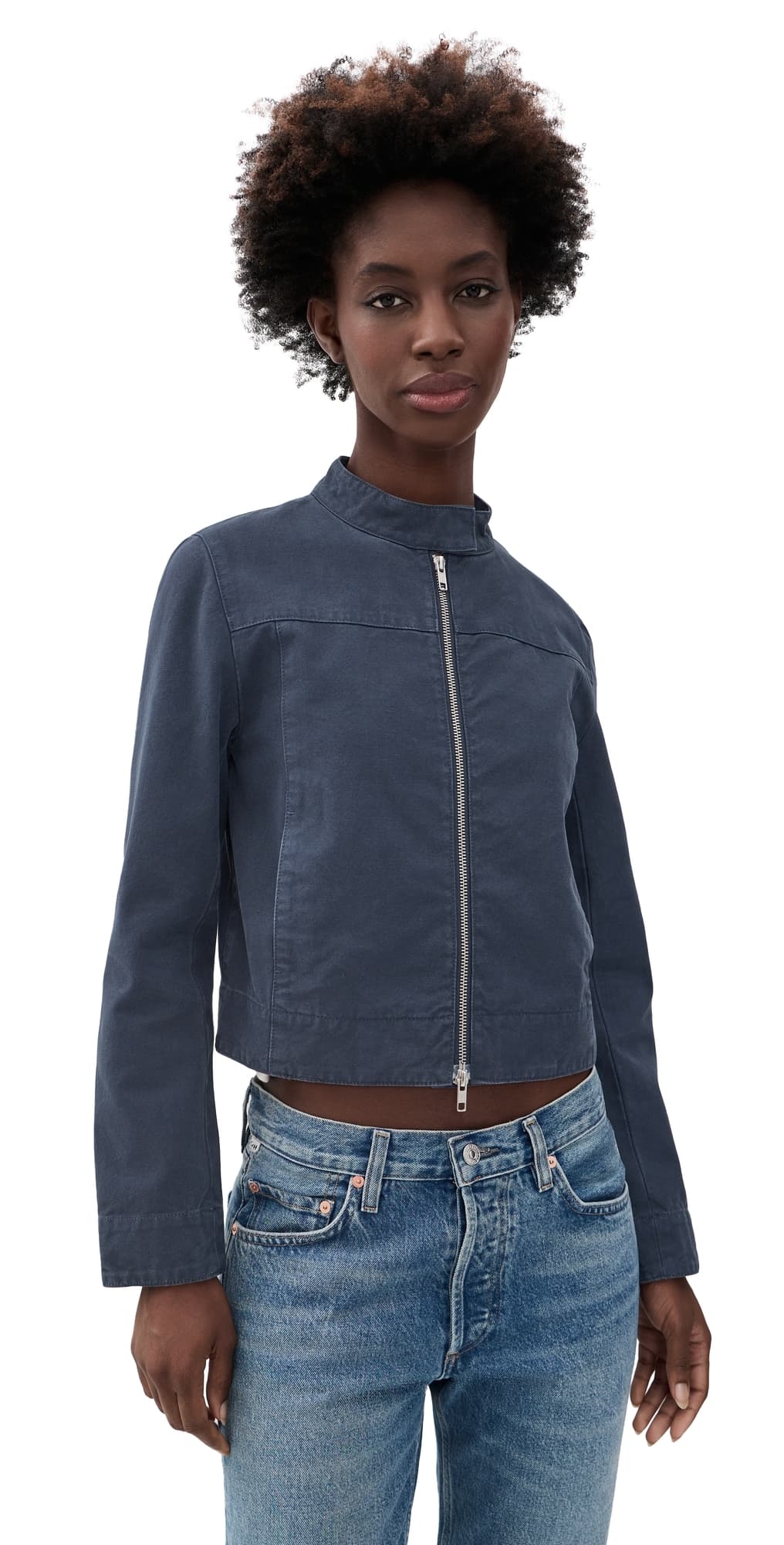 Still Here Canvas Car Jacket Navy Canvas