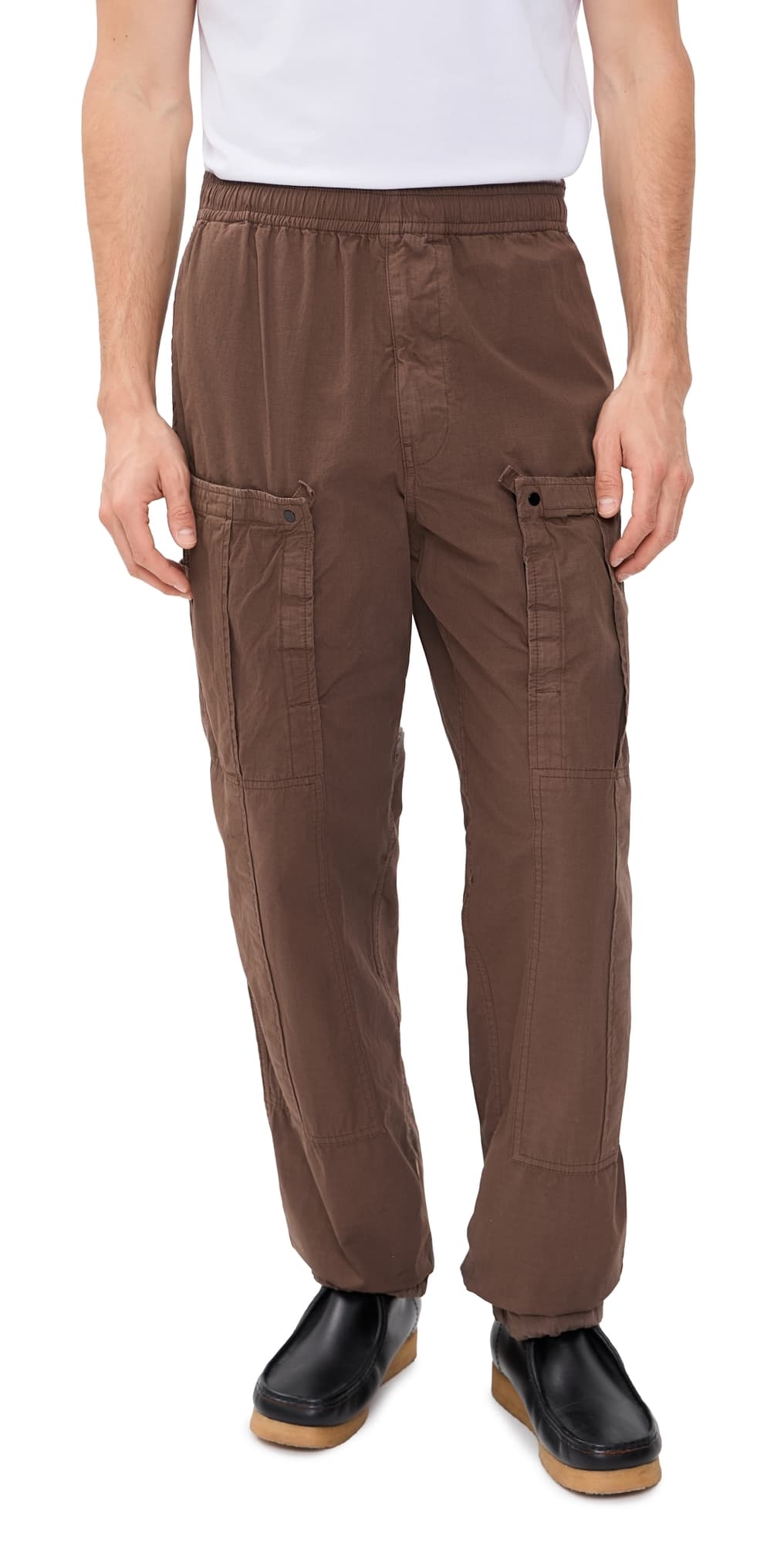Stone Island Ripstop Cotton Nylon Cargo Pants Umber