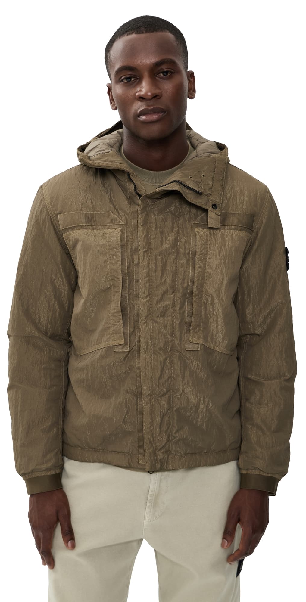 Stone Island Short Hooded Parka Military Green