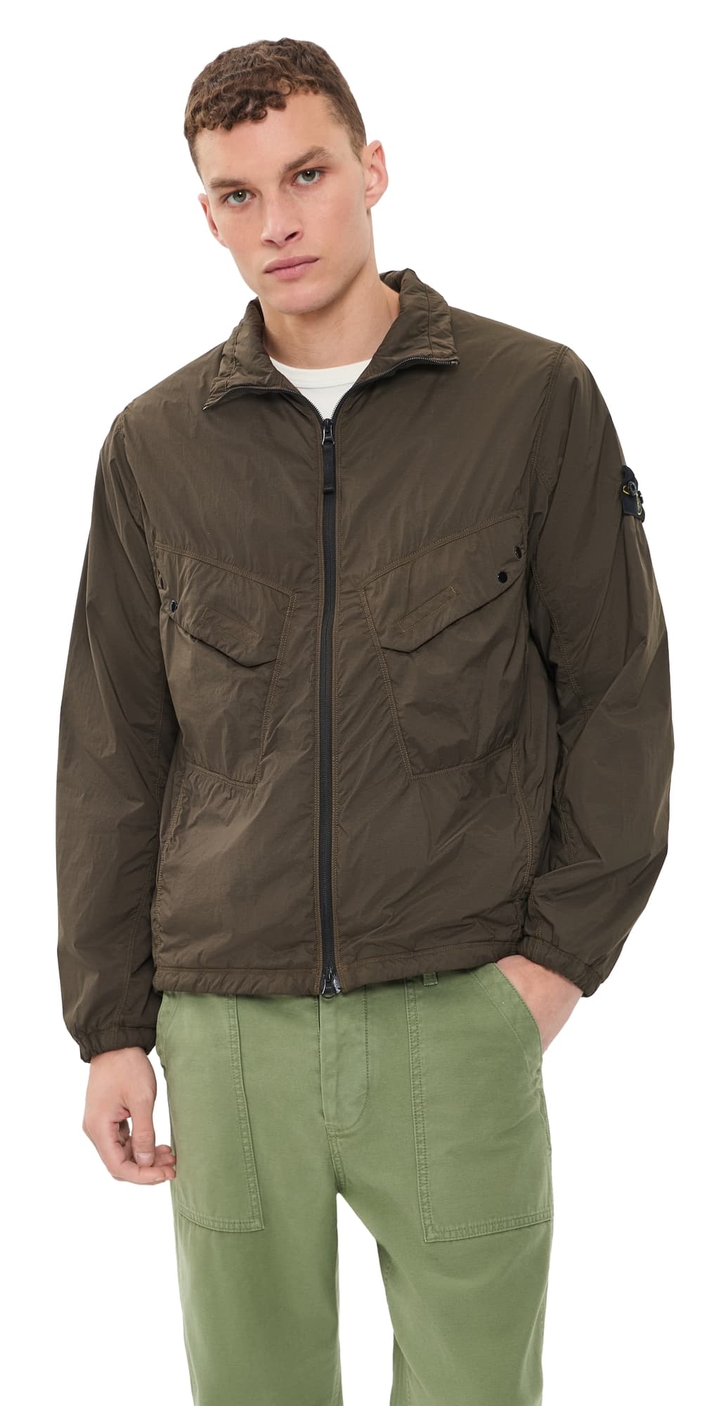 Stone Island Ultralight Stand Collar Jacket Coal Grey