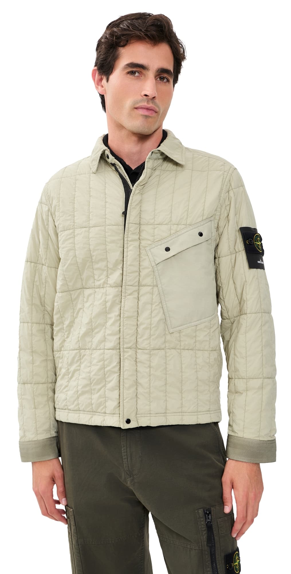 Stone Island Ultralight Nylon Quilted-TC Jacket Sand