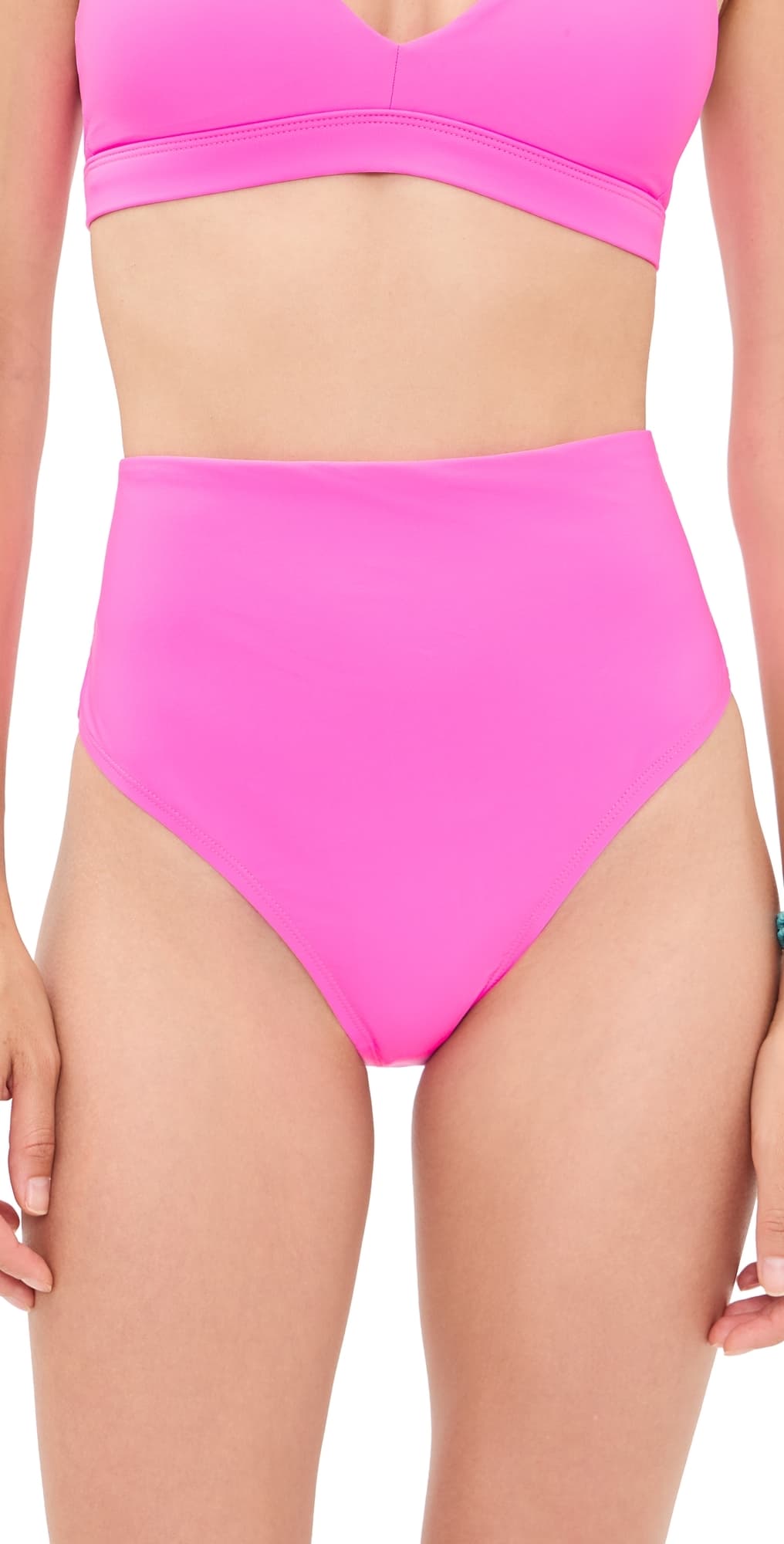 STYLEST Dreamsculpt High Waist Bikini Bottoms Neon Pink