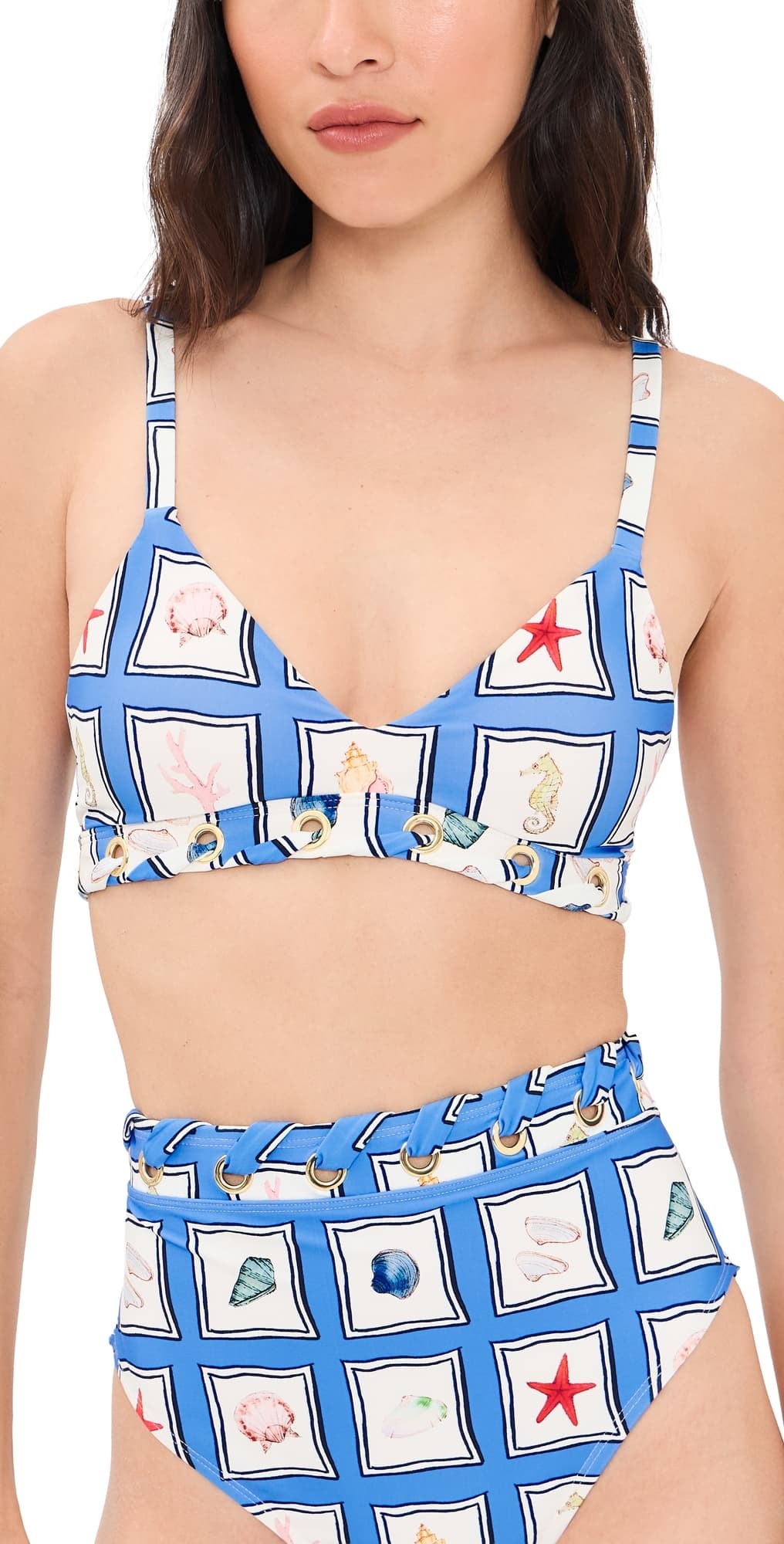 STYLEST x Lia Burke Libaire DreamLift Push-Up Grommet Bikini Top Seaside