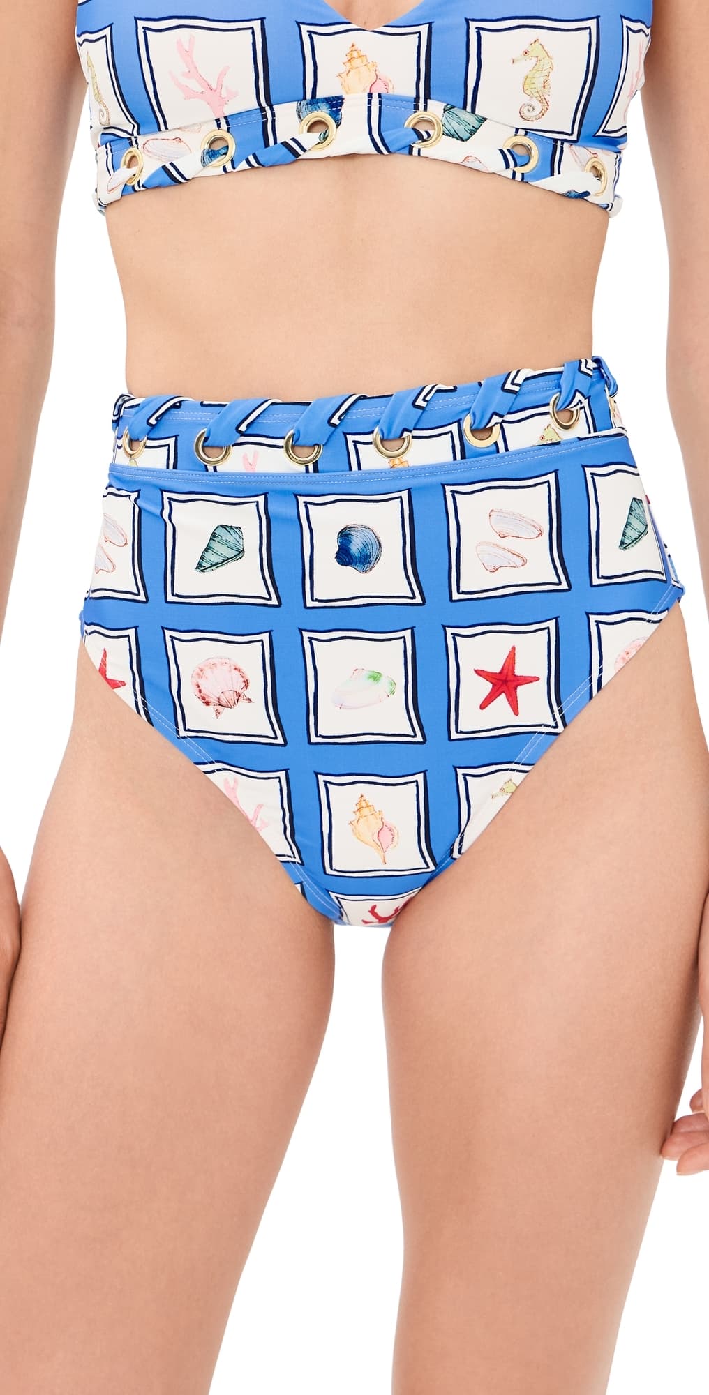 STYLEST x Lia Burke Libaire DreamSculpt High Waist Grommet Bikini Bottoms Seaside