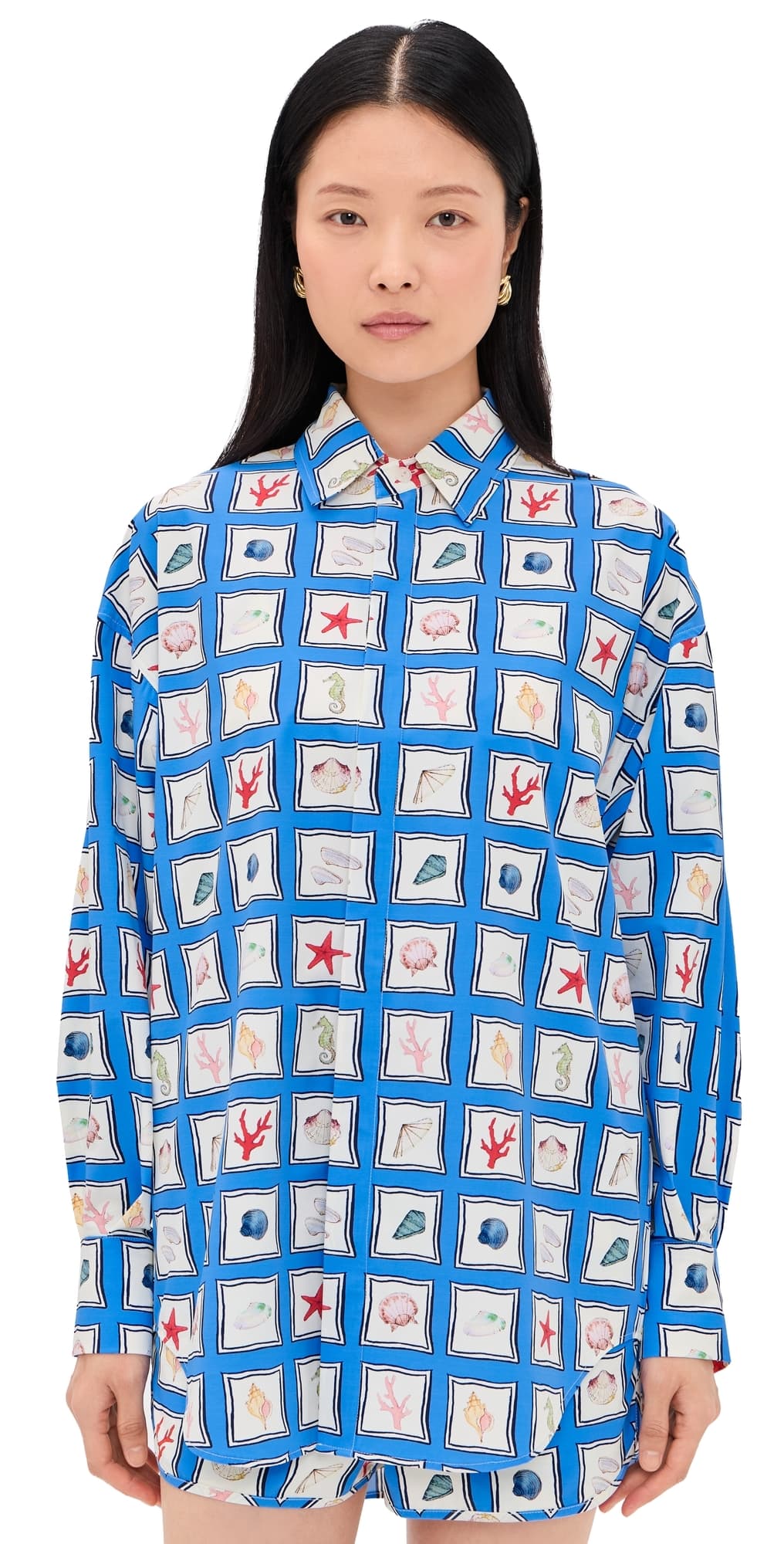 STYLEST x Lia Burke Libaire Quick-Drying Button Down Beach Shirt Seaside · One Size