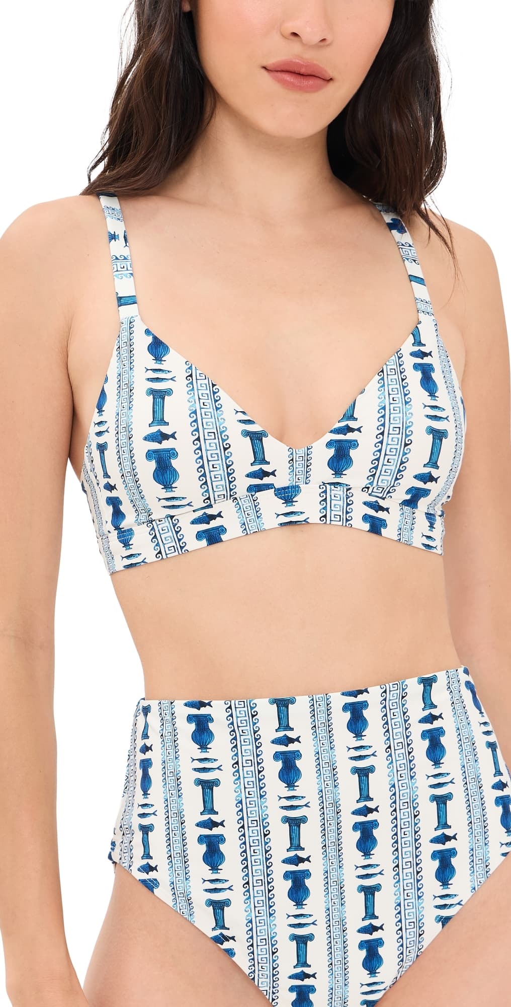 STYLEST x Lia Burke Libaire DreamLift Push-Up Bikini Top Greek Stripes