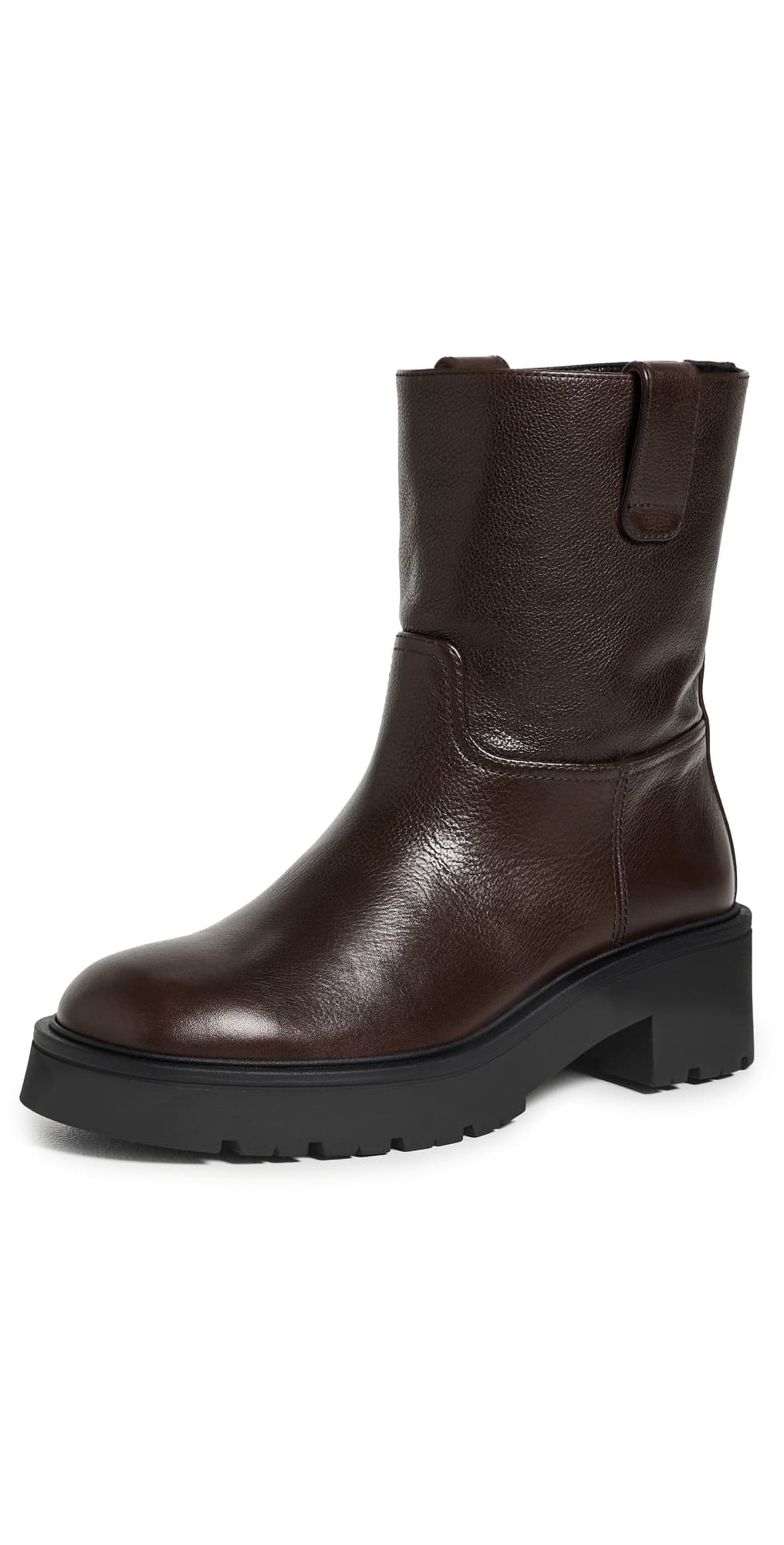 Stuart Weitzman Ren Leather Booties Walnut