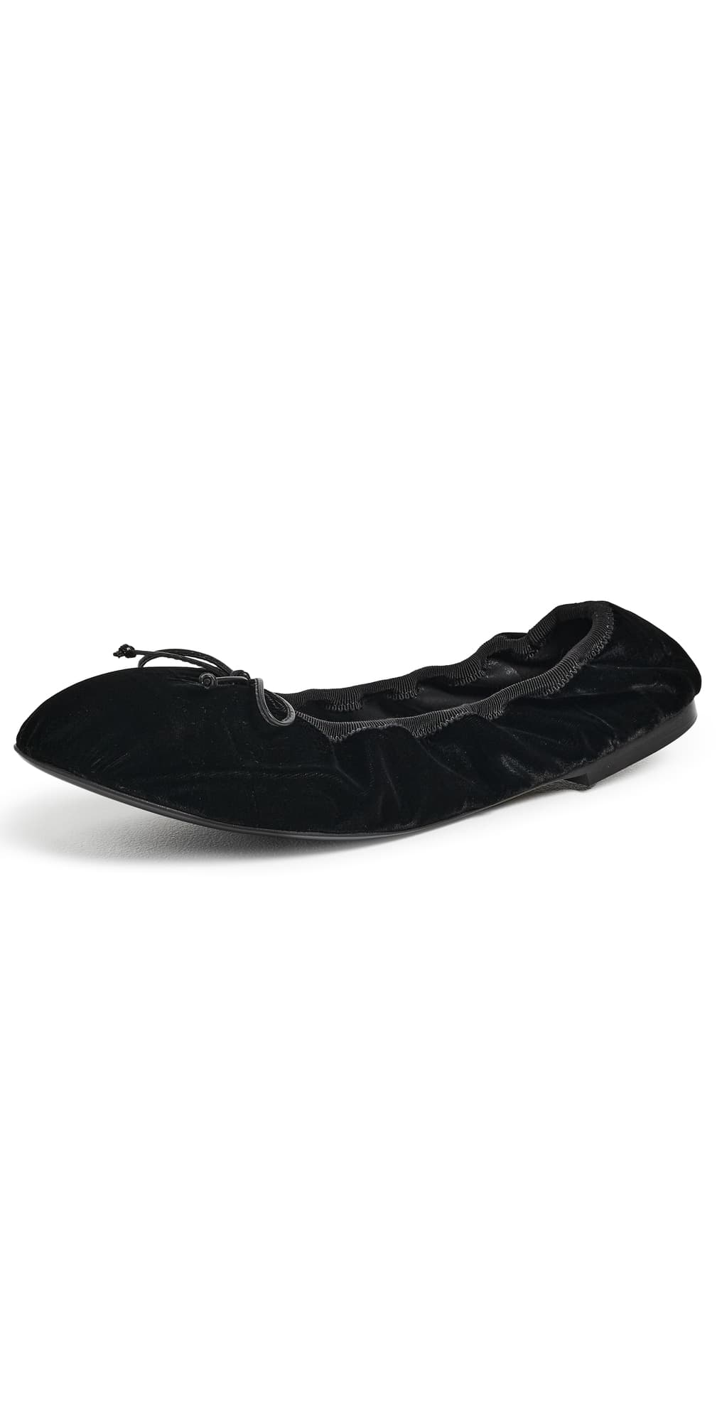 Stuart Weitzman Nia Velvet Ballet Flats Black