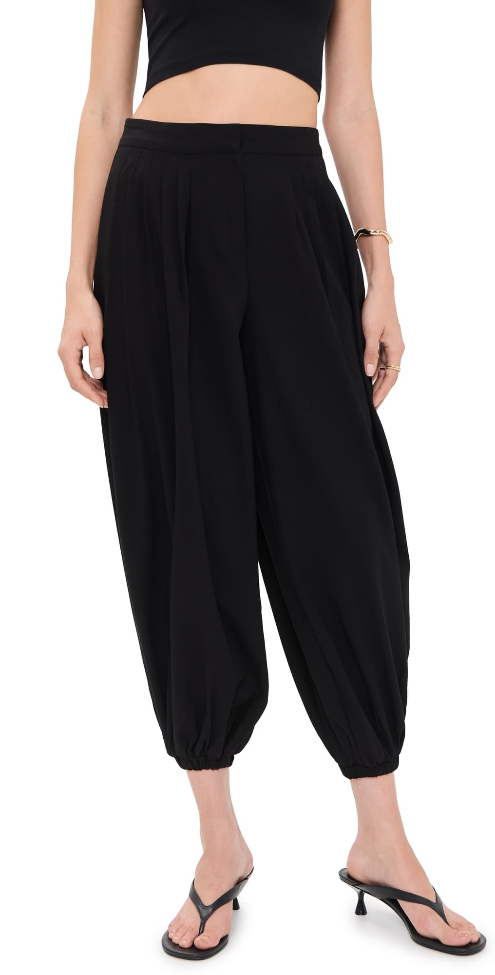 Source Unknown Giacca Ruched Balloon Leg Trousers Black