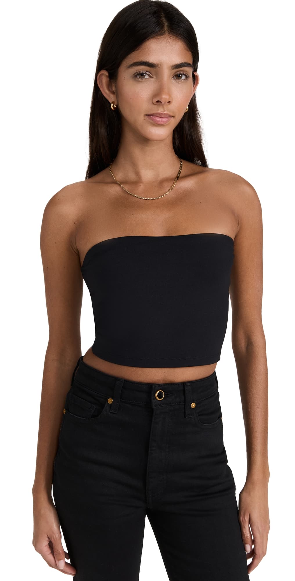 Susana Monaco Crop Tube Top Black