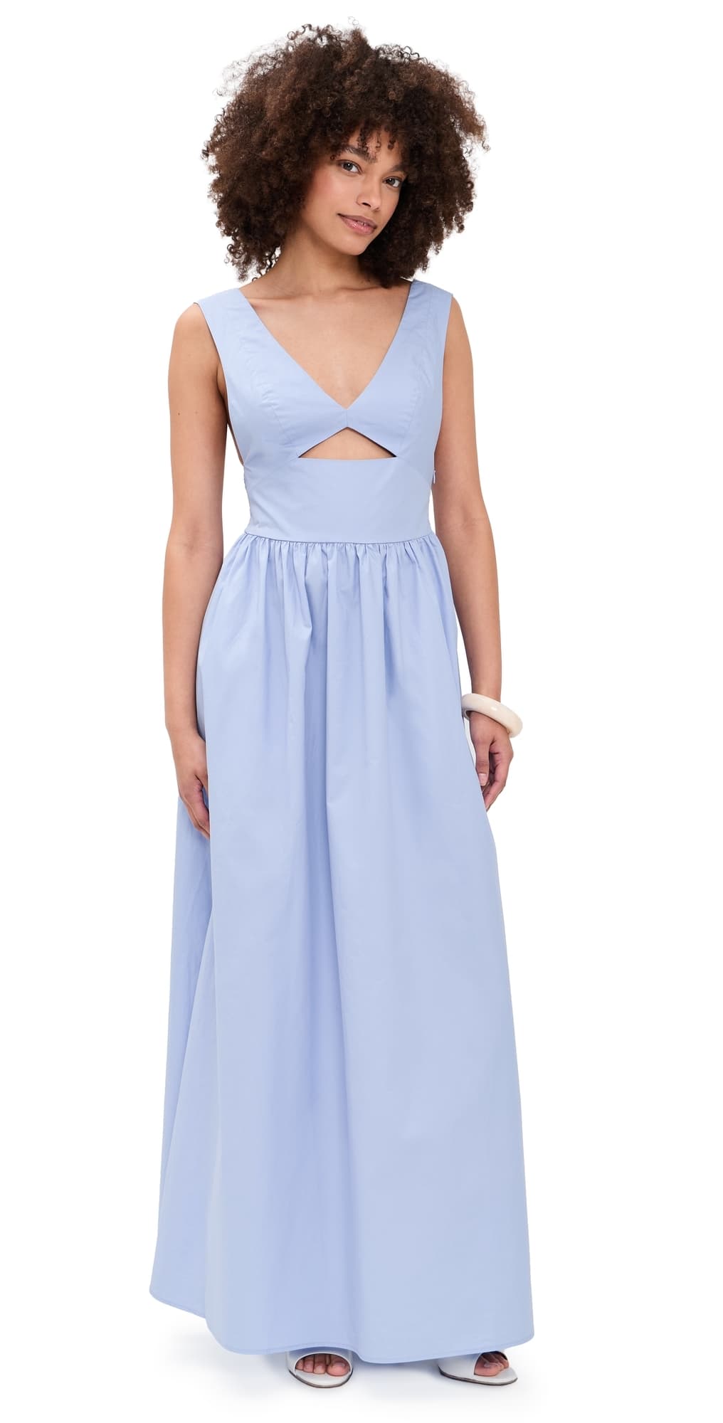 Susana Monaco Poplin Cross Back Dress Frosty