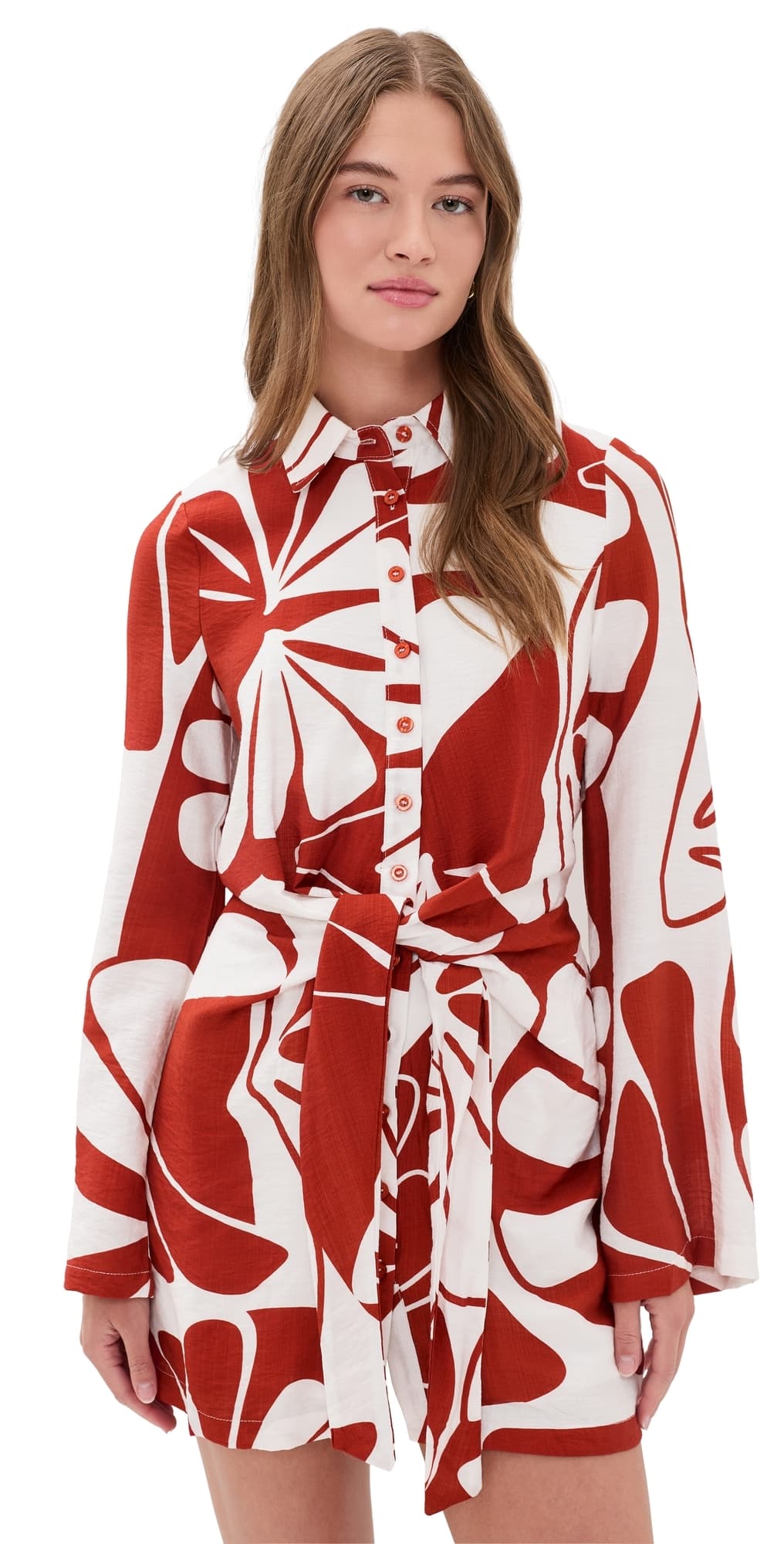 Seven Wonders Arlette Mini Dress Sandy Red/White