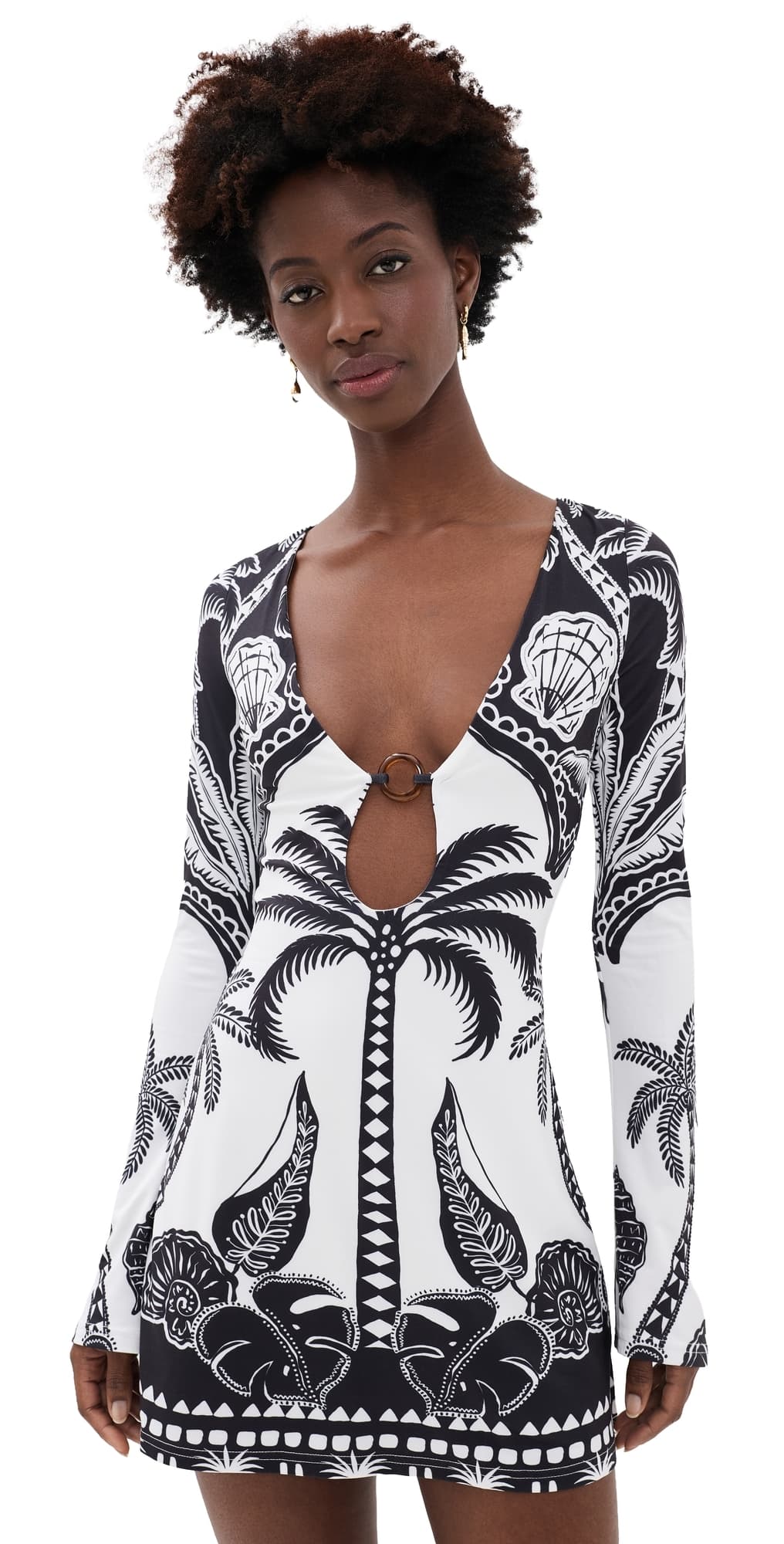 Seven Wonders Eternity Sleeved Mini Dress Kaden Black/White