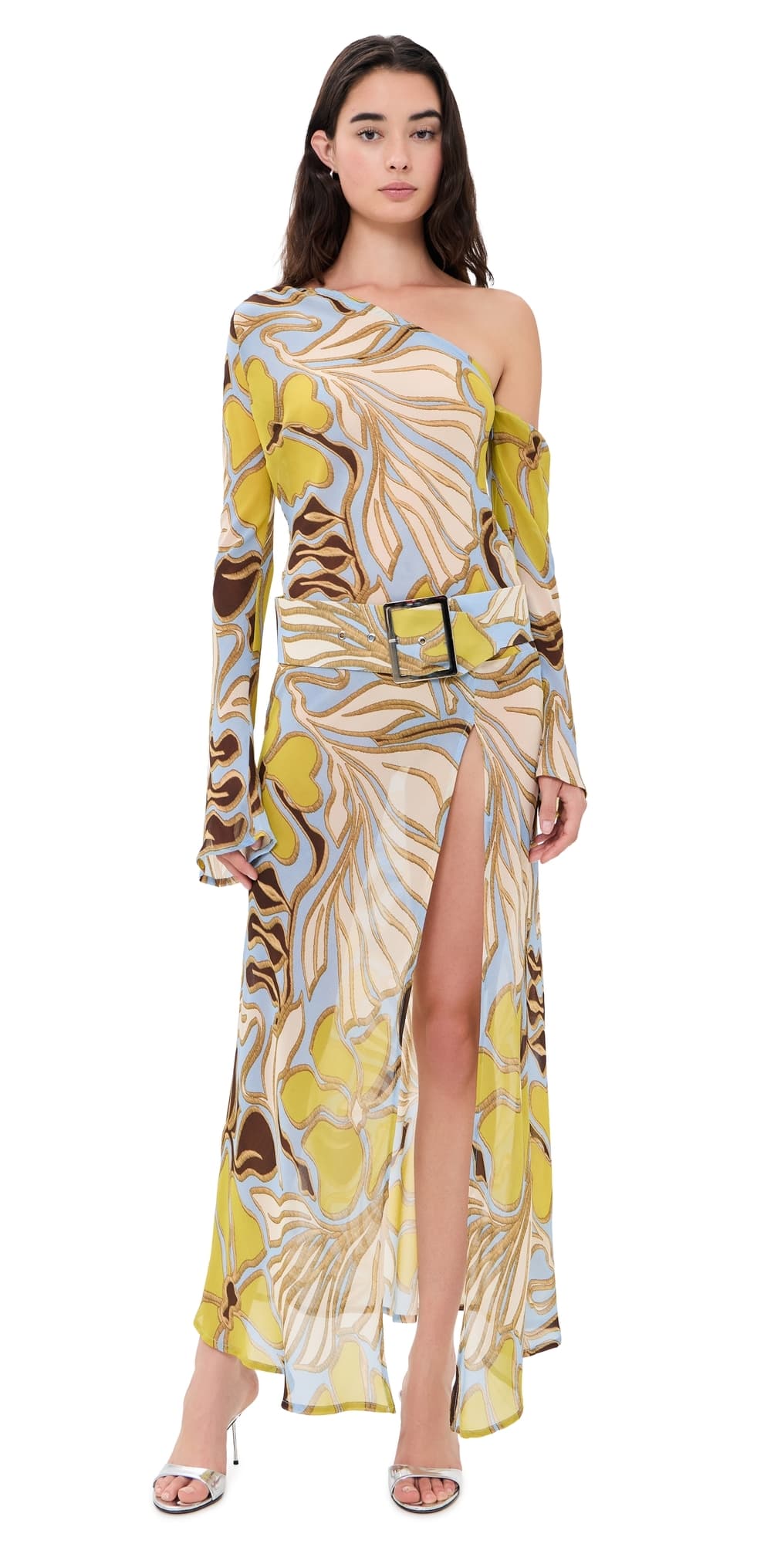 Seven Wonders Daria One Shoulder Maxi Dress Minki Blue