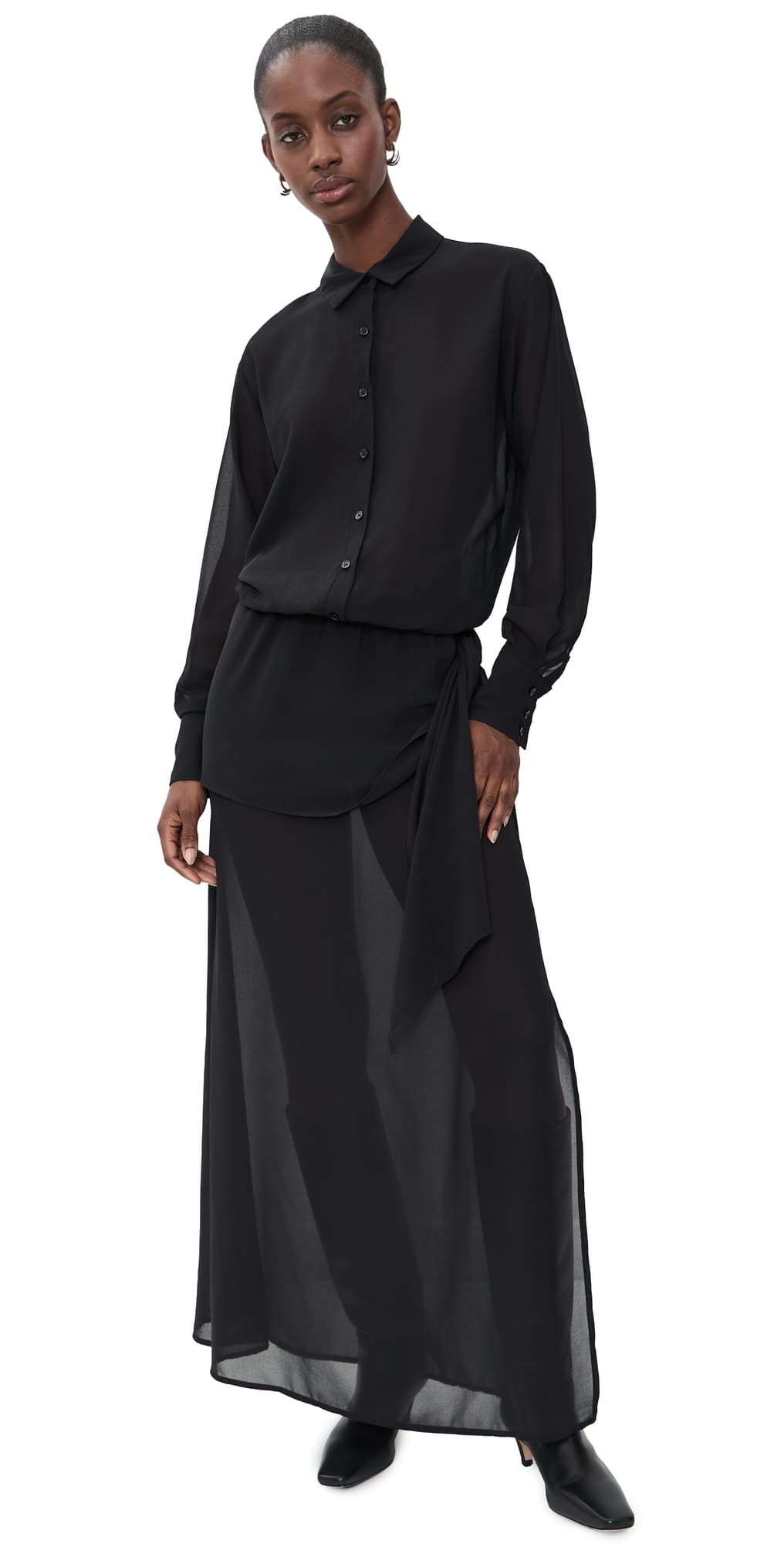 Seven Wonders Isabella Shirt Maxi Dress Black