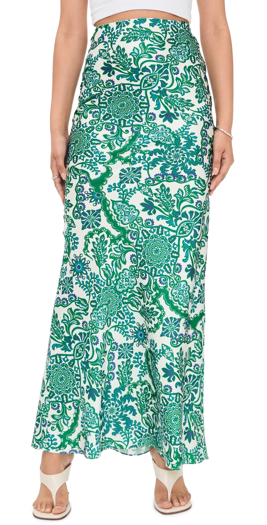 MISA Sierra Maxi Skirt Reflective Botanical