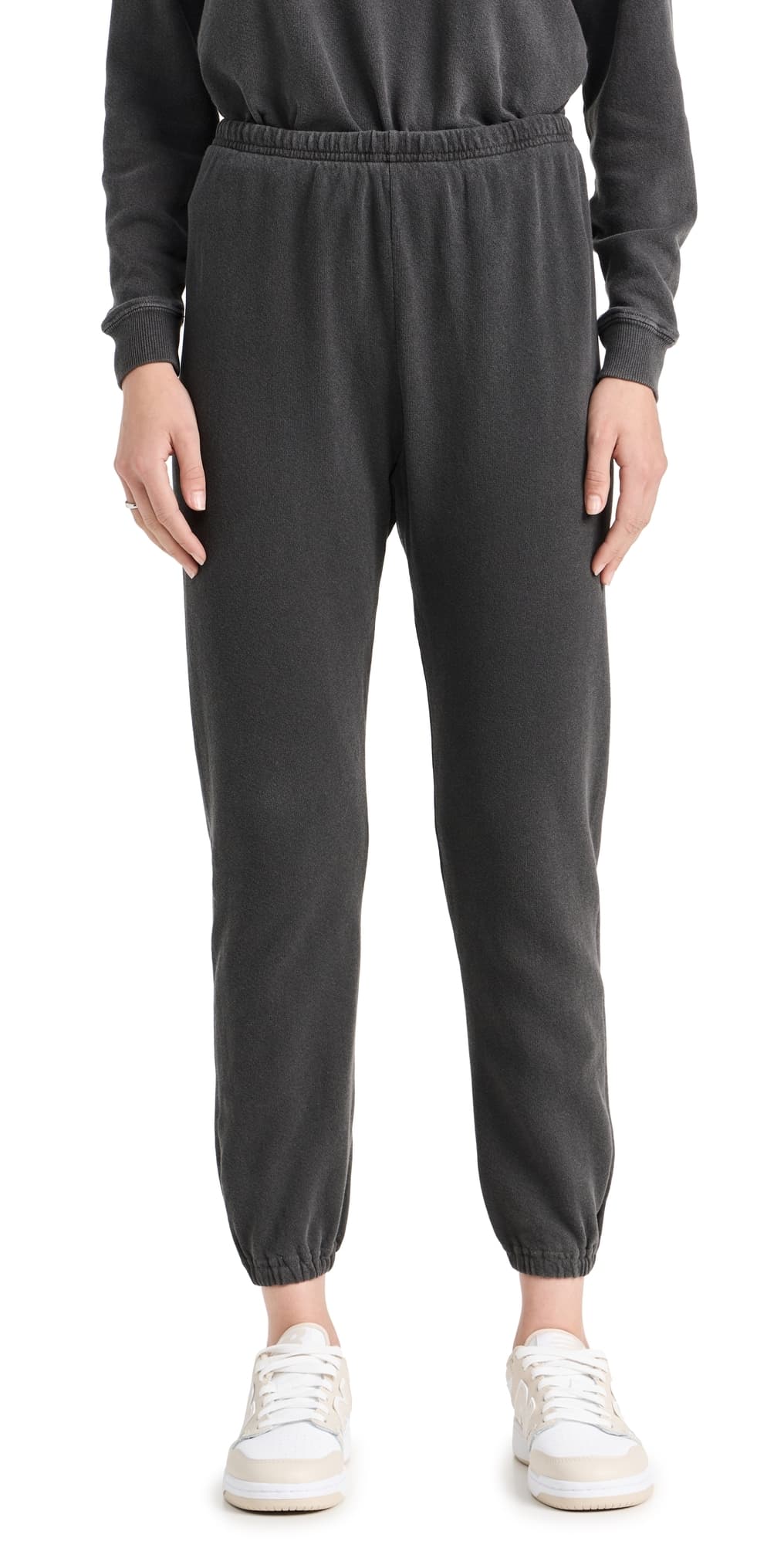 THE GREAT. The Stadium Sweatpants Washed Black