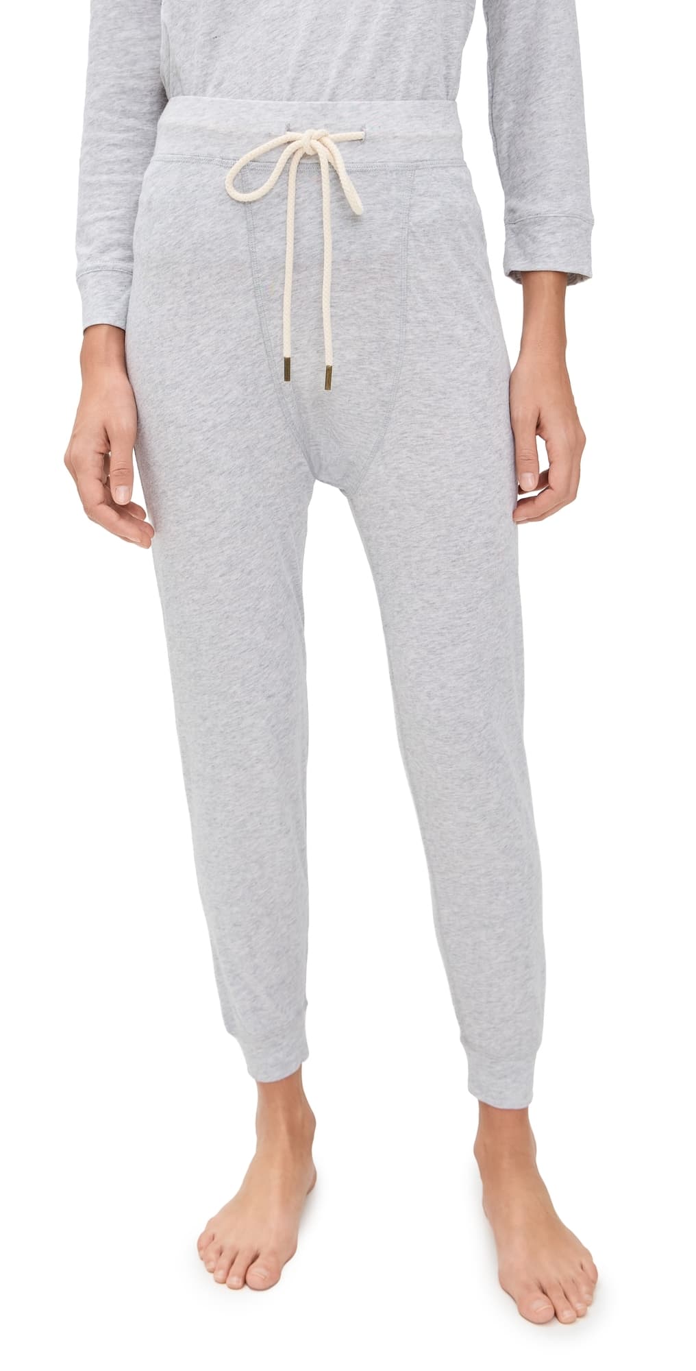 THE GREAT. The Long John Pants Heather Grey