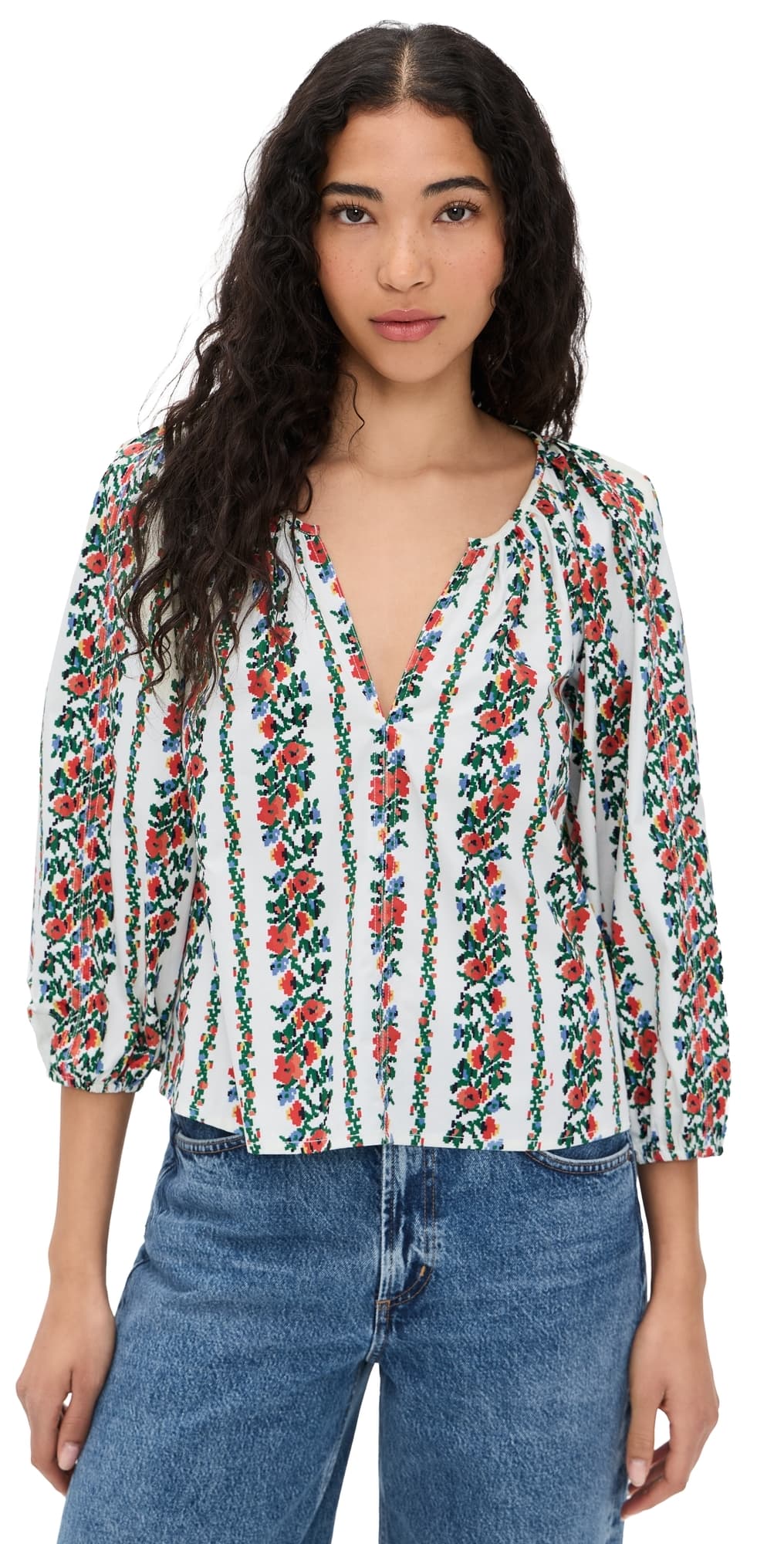 THE GREAT. The Chariot Top Tapestry Floral · 0