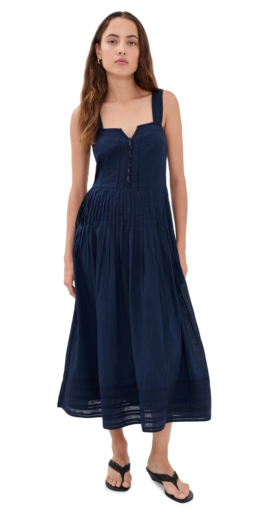 THE GREAT. The Day Break Dress Navy