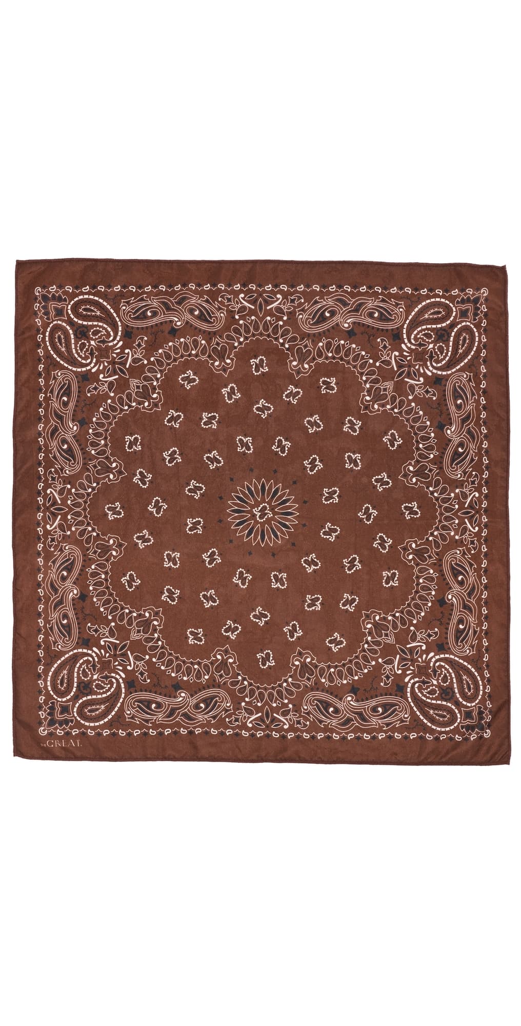 THE GREAT. The Silk Bandana Chocolate