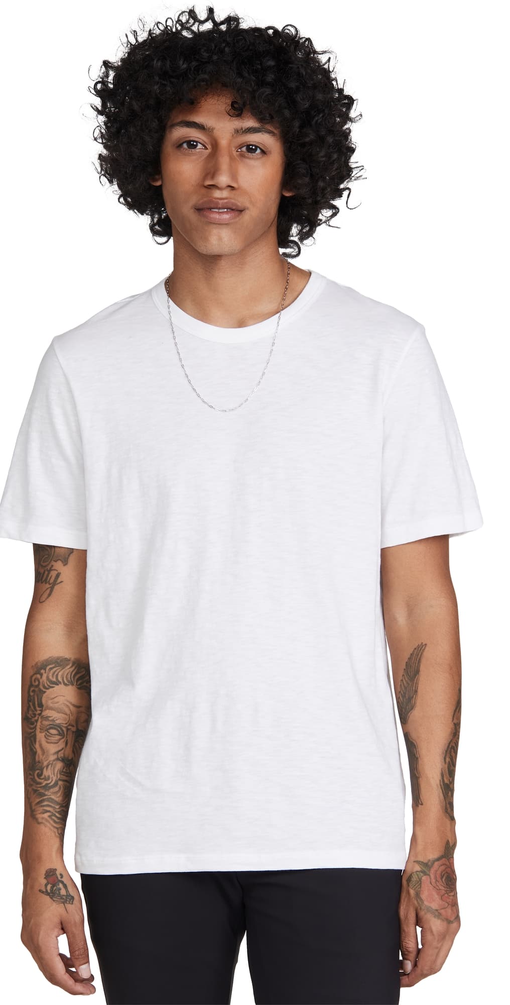 Theory Essential Cosmos Slub Cotton Tee White