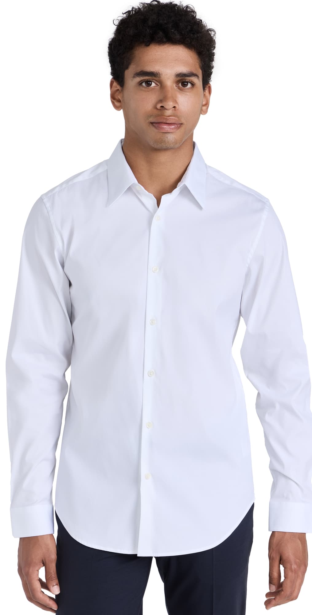 Theory Sylvain Good Cotton Shirt White