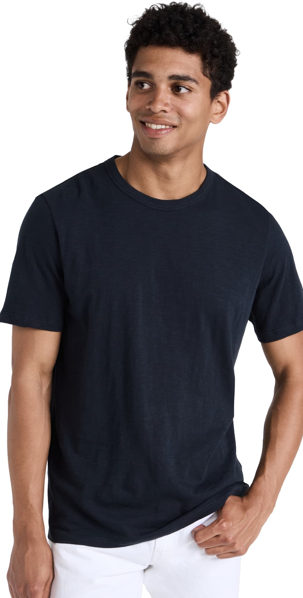 Theory Essential Cosmos Slub Cotton Tee Eclipse