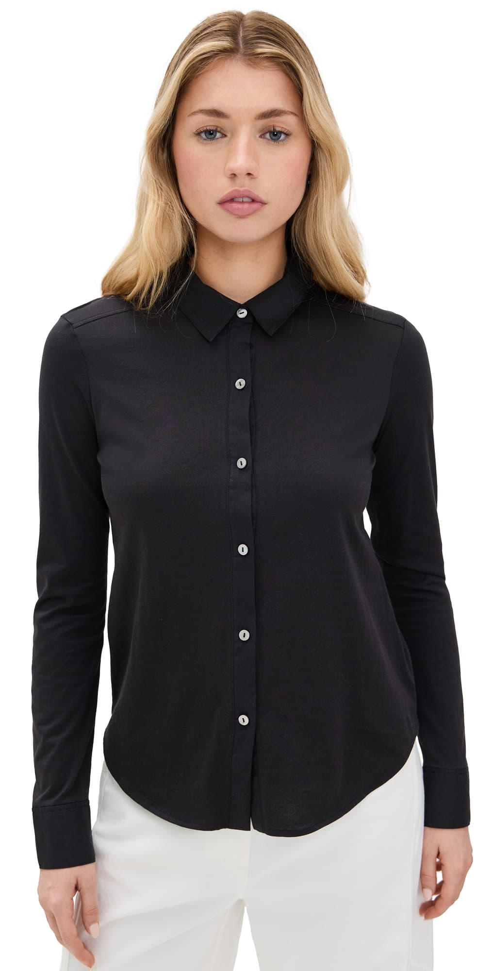 Theory Riduro Long Sleeve Button Down Black