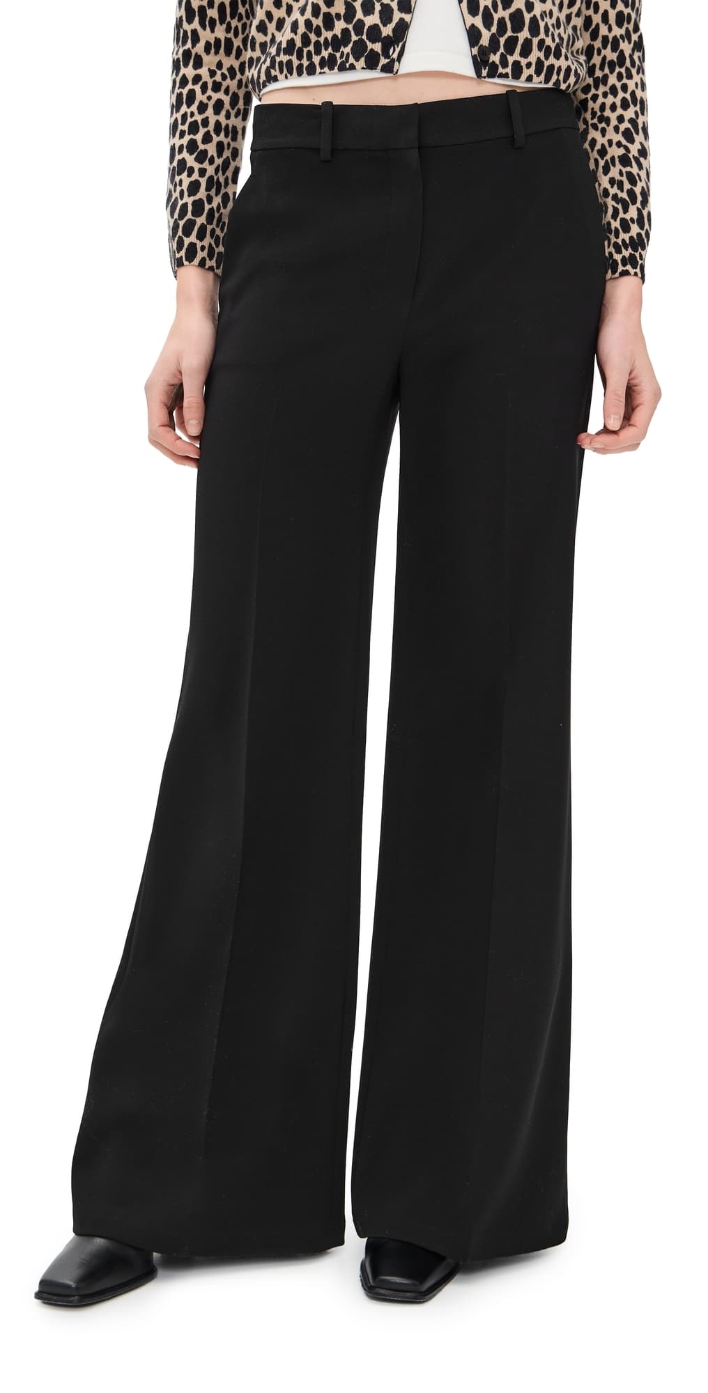 Theory Fluid Flare Pants Black