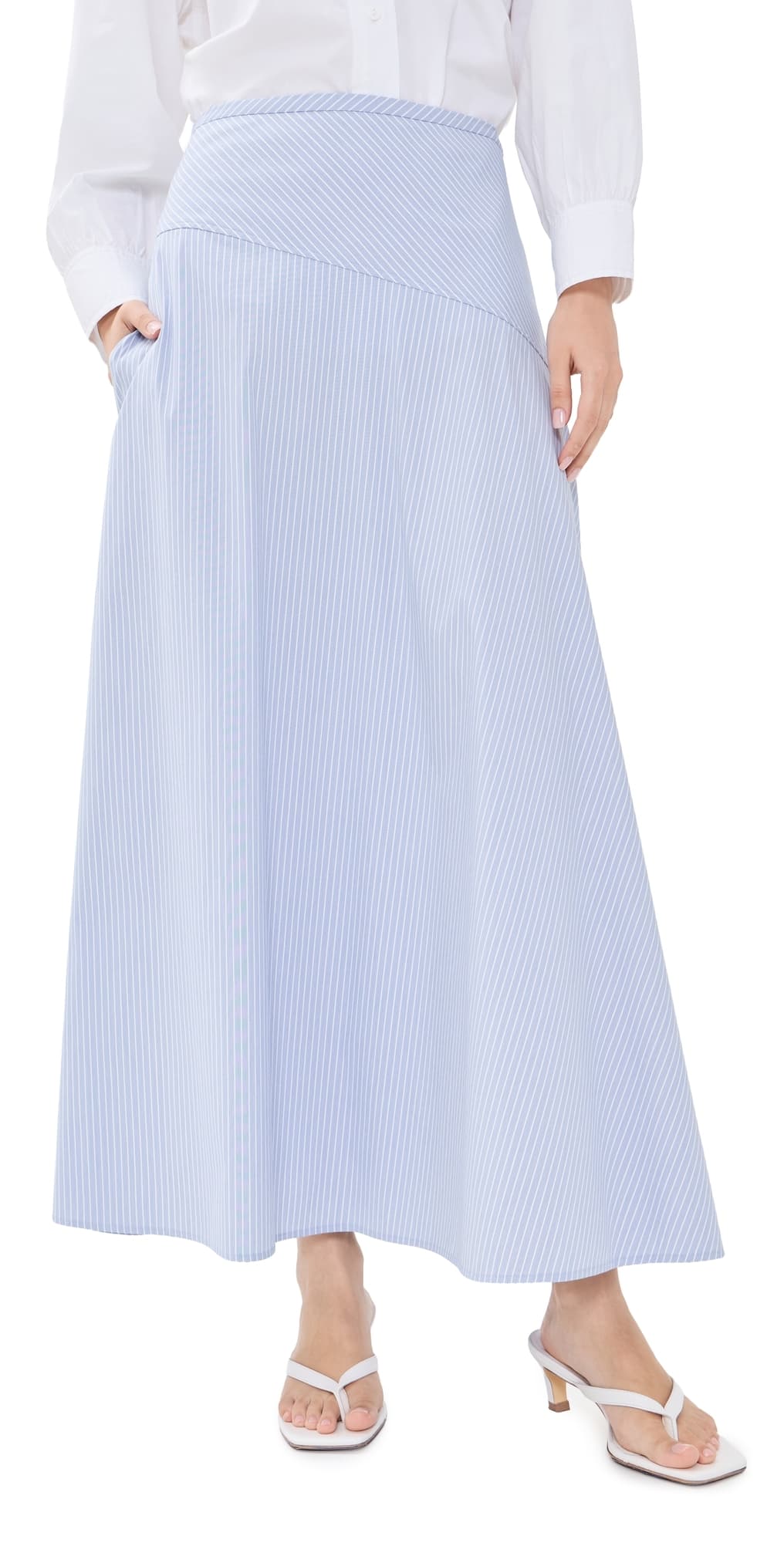 Theory Angle Yoke Skirt Blue Multi