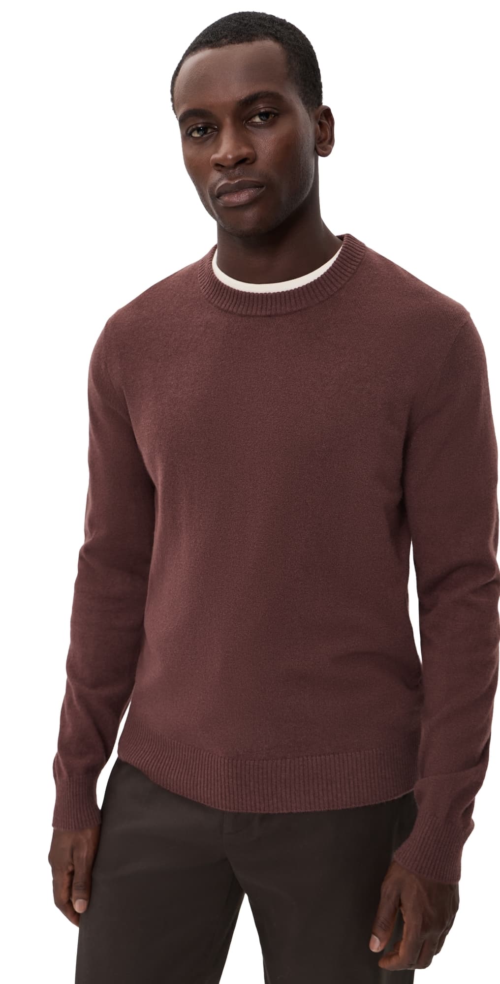 Theory Hilles Crew in Cashmere Deep Auburn