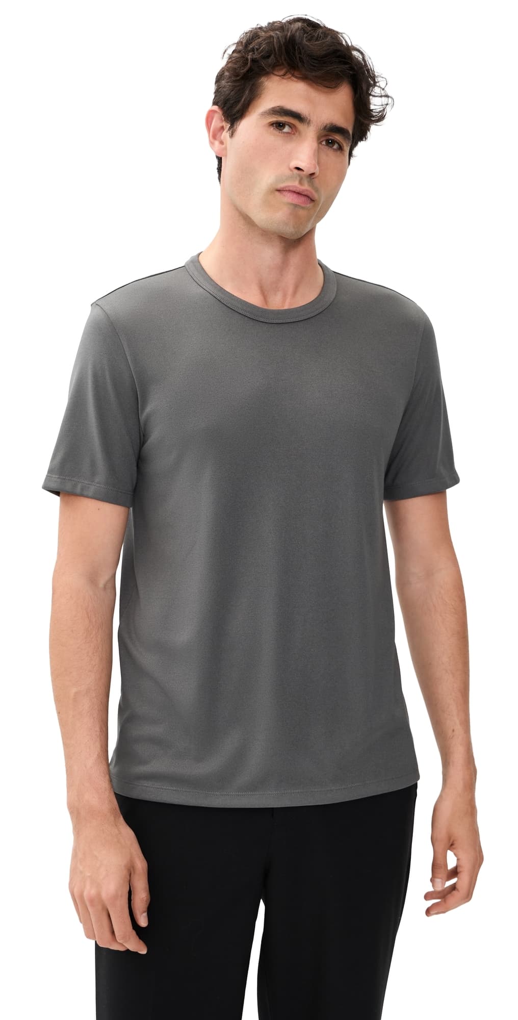 Theory Essential Tee in Modal Jersey Carbon