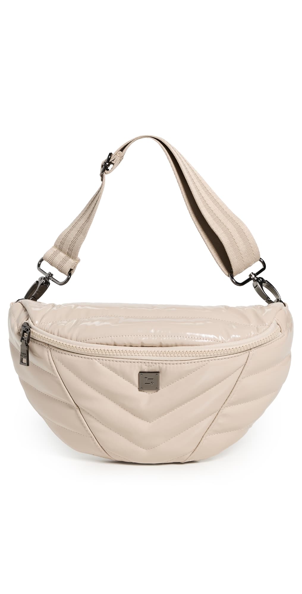 Think Royln Little Runaway Belt Bag Blonde Patent · One Size