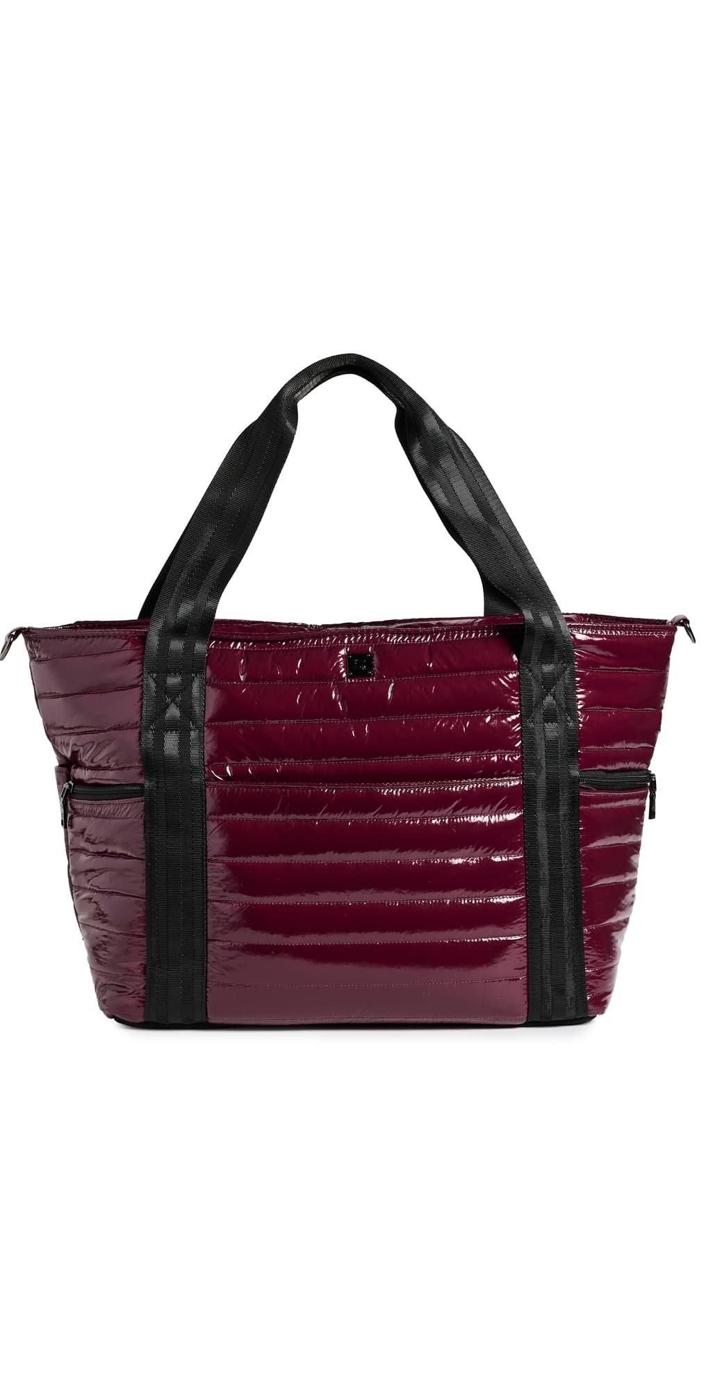 Think Royln Jet Set Wingman Tote Glossy Deep Burgundy