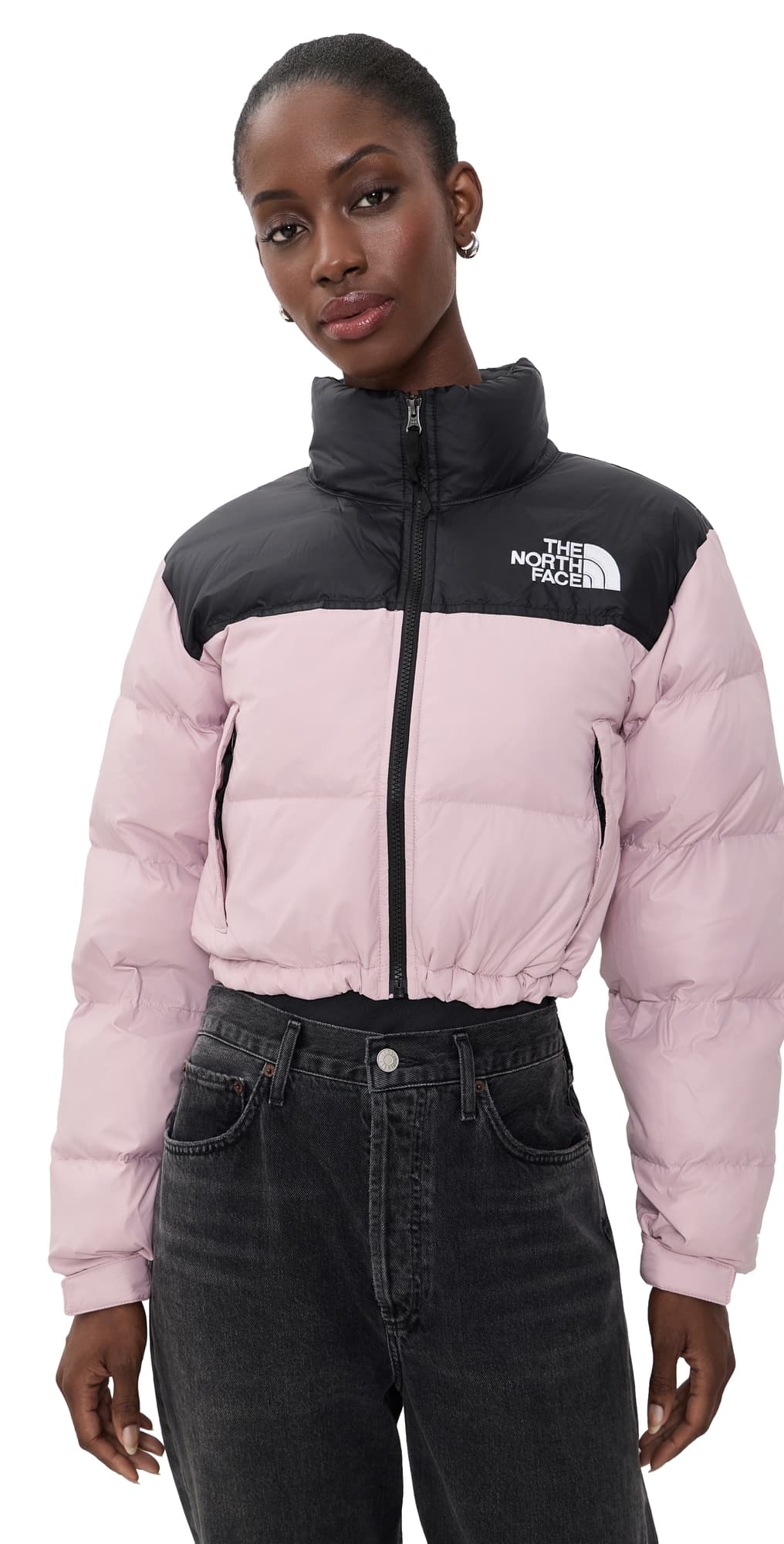 The North Face Nuptse Short Jacket Metal Pink/TNF Black