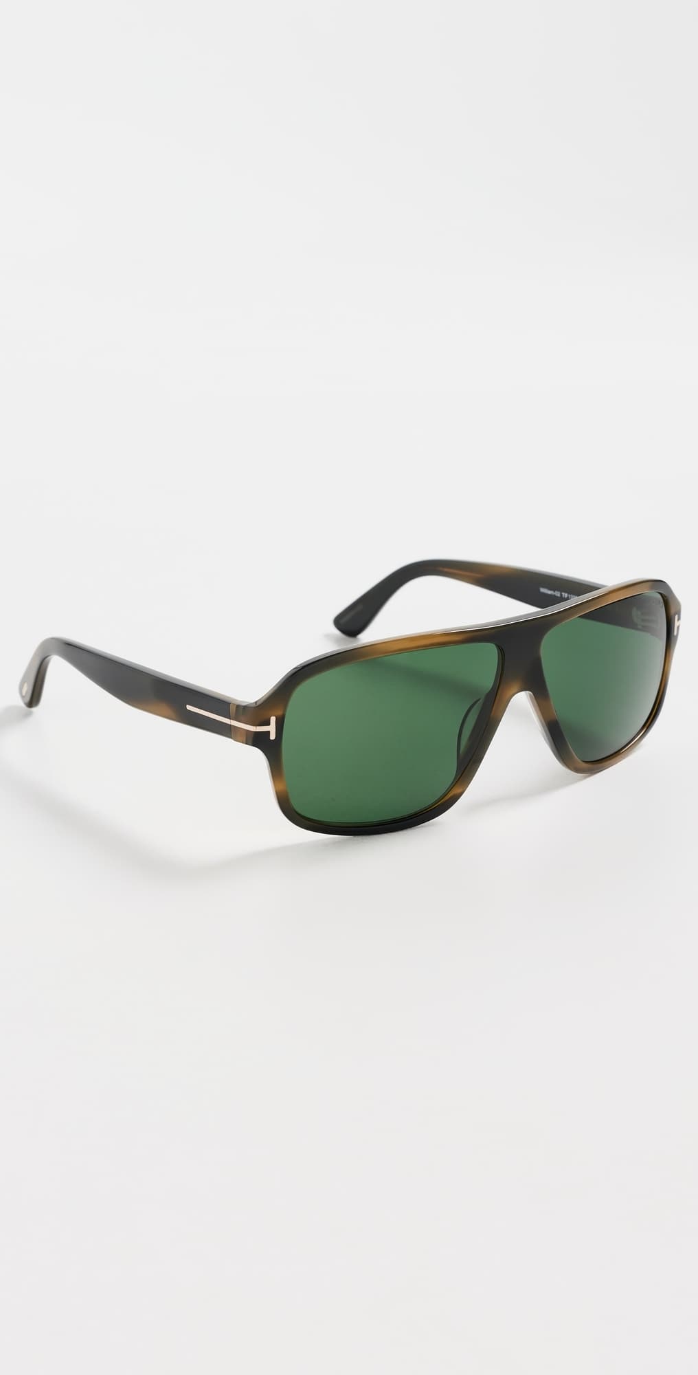 Tom Ford William Sunglasses Shiny Khaki Green Havana · One Size