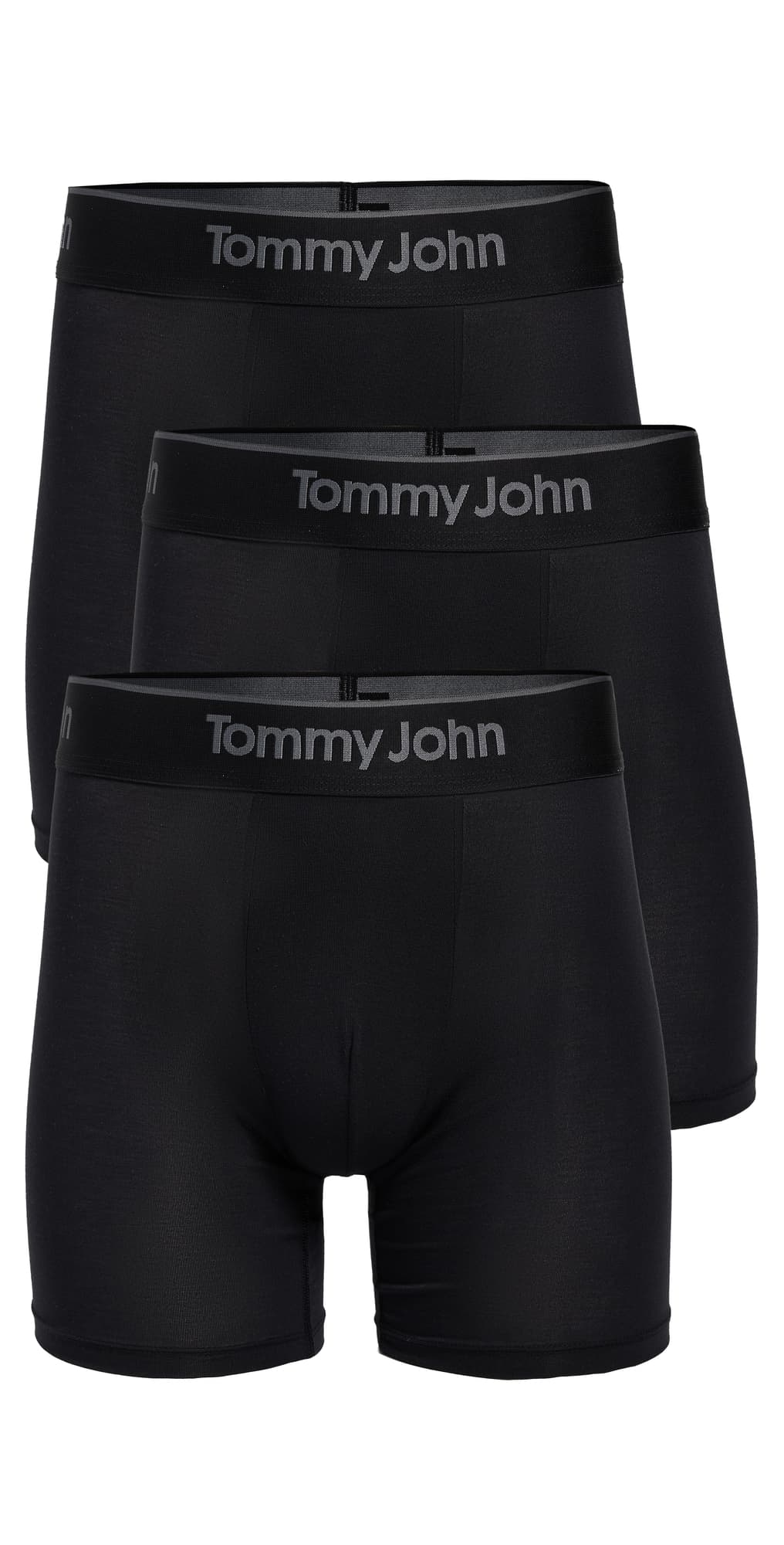 Tommy John Second Skin 6 Boxer Briefs 3 Pack Black