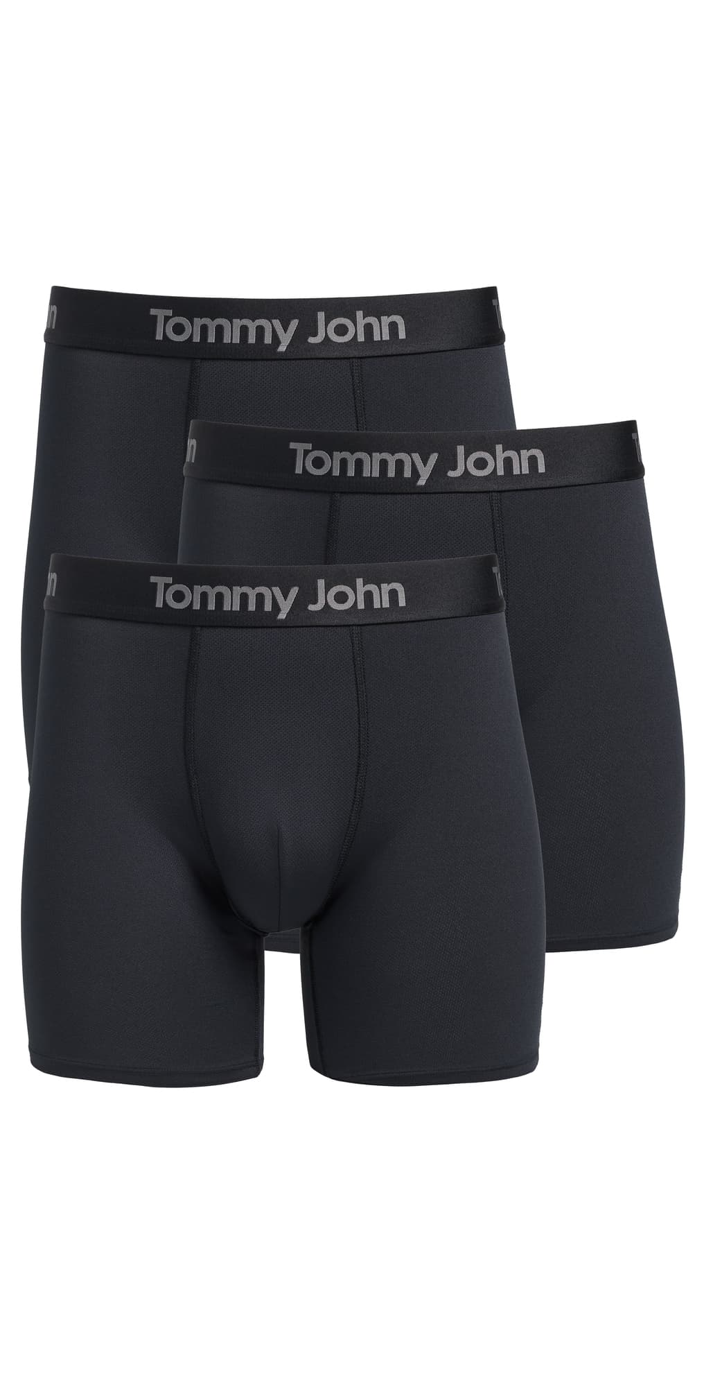 Tommy John Air Cool Mesh 6 Boxer Briefs 3-Pack Black