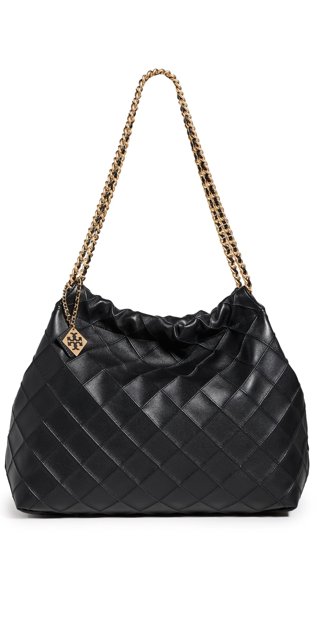Tory Burch Fleming Soft Drawstring Hobo Bag Black · One Size