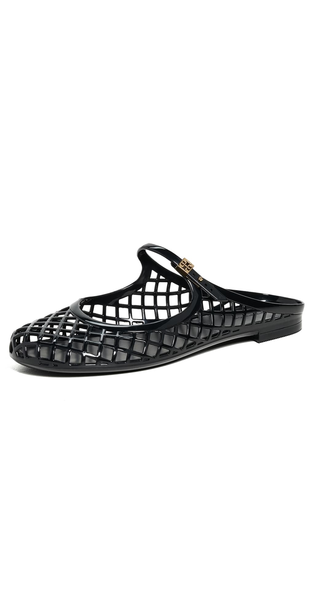 Tory Burch Mellow Mary Jane Jelly Flats Perfect Black / Gold