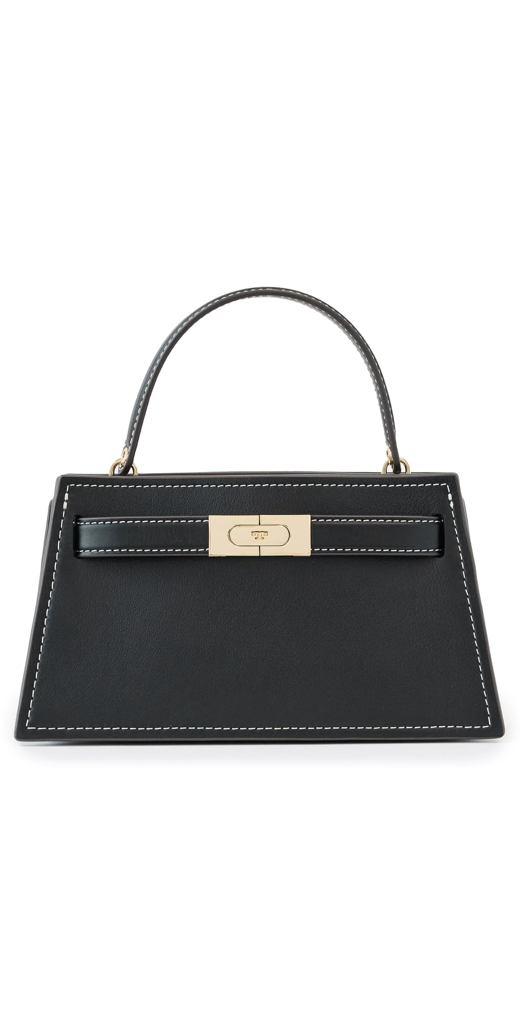 Tory Burch Lee Radziwill Smooth Top Handle Petite Bag Black · One Size