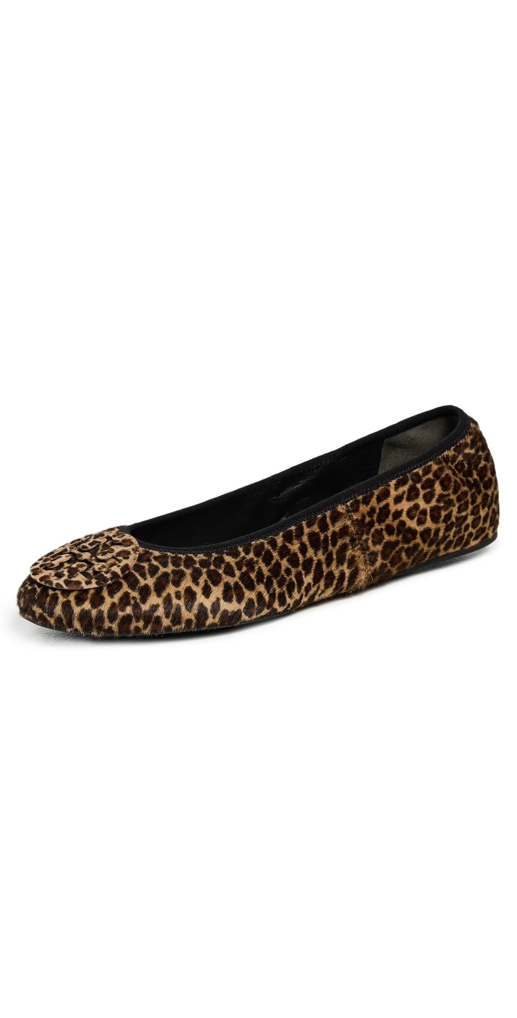Tory Burch Reva Travel Ballet Flats Leopard Multi